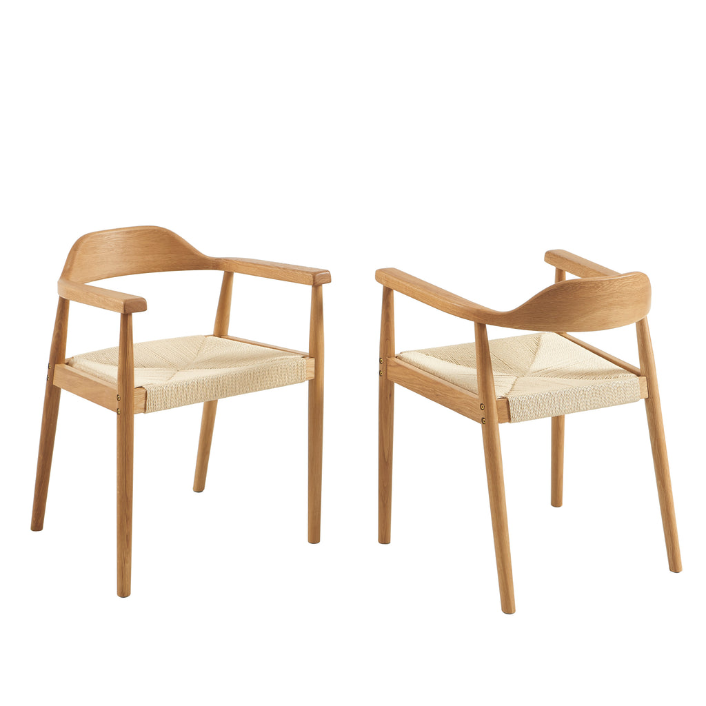 MARTIE Dining Chair Set - Light Wood