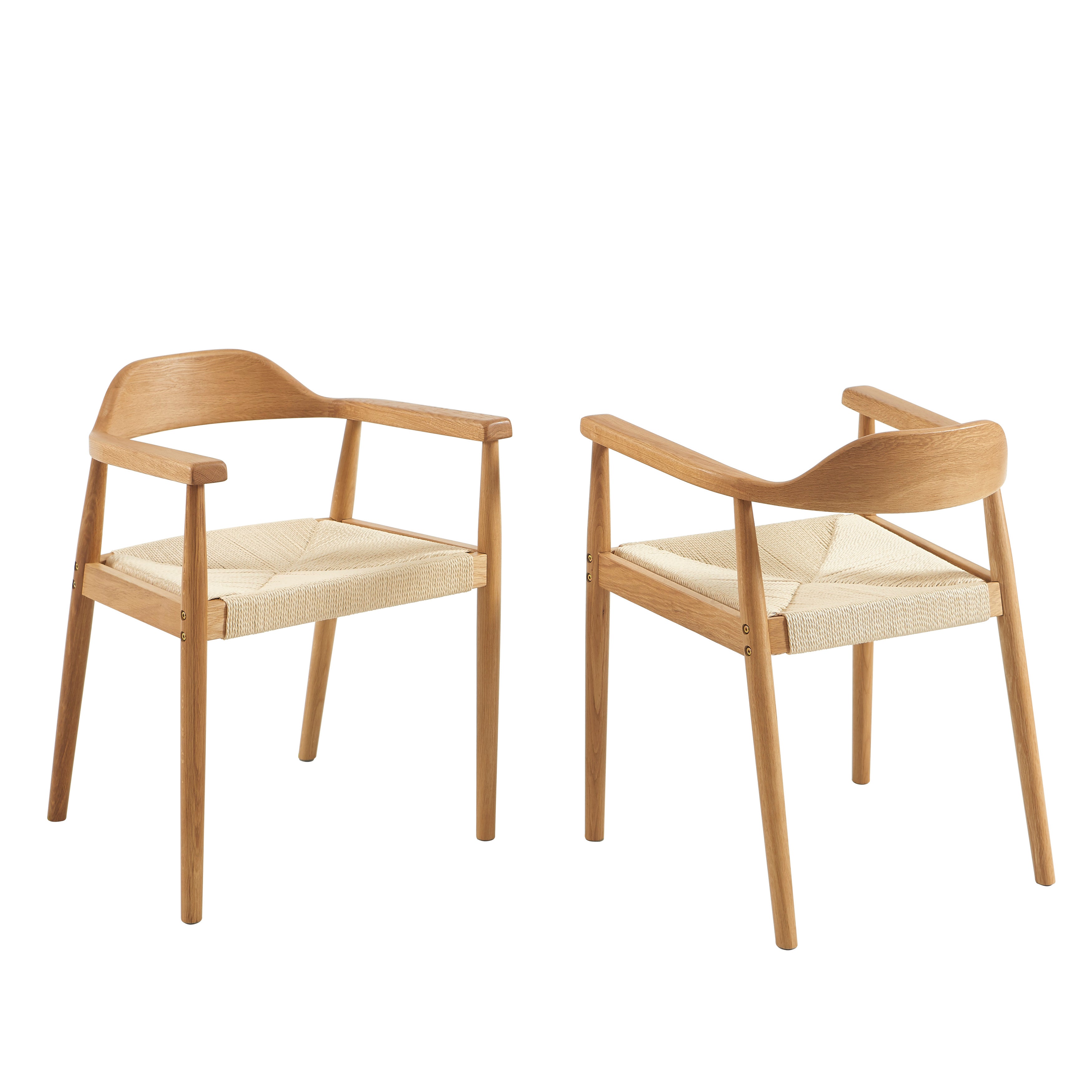 MARTIE Dining Chair Set - Light Wood