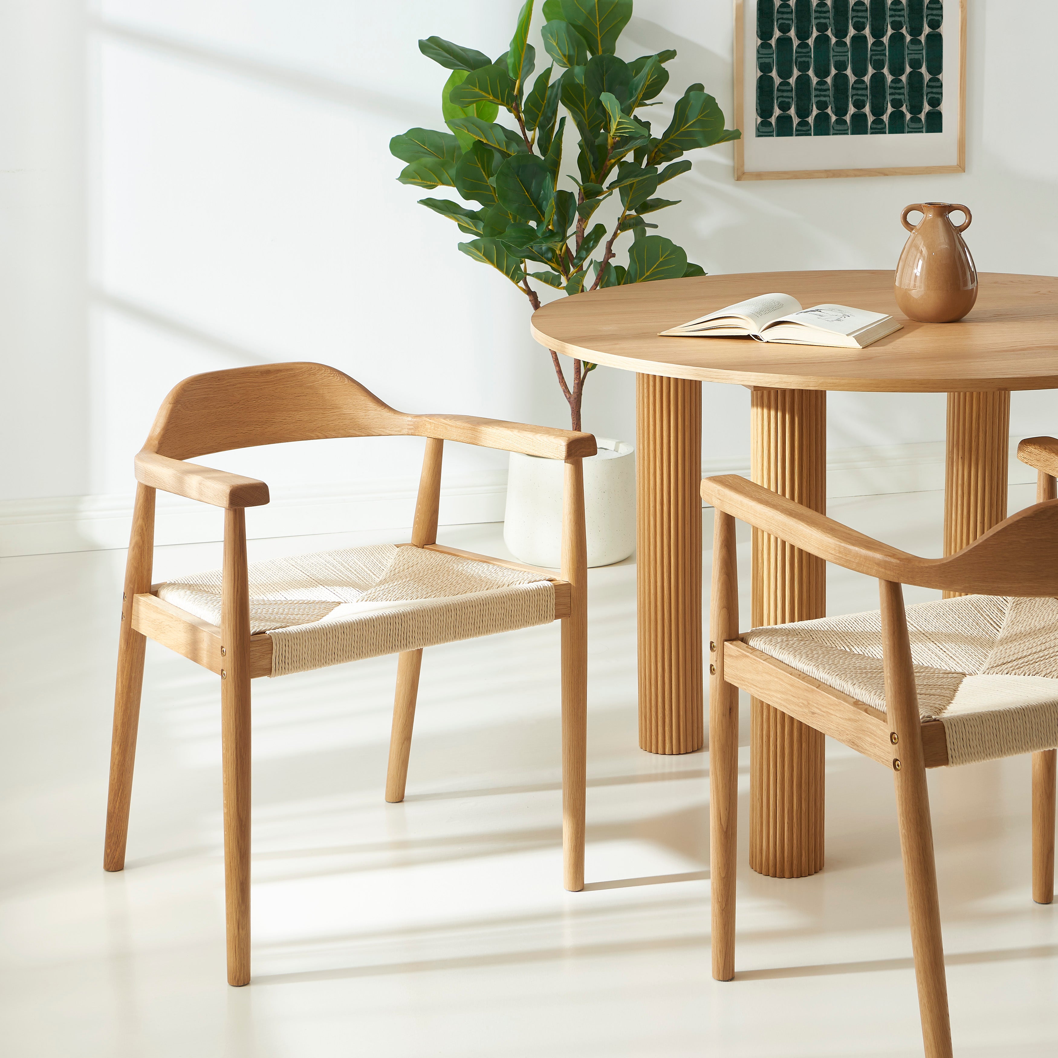 MARTIE Dining Chair Set - Light Wood