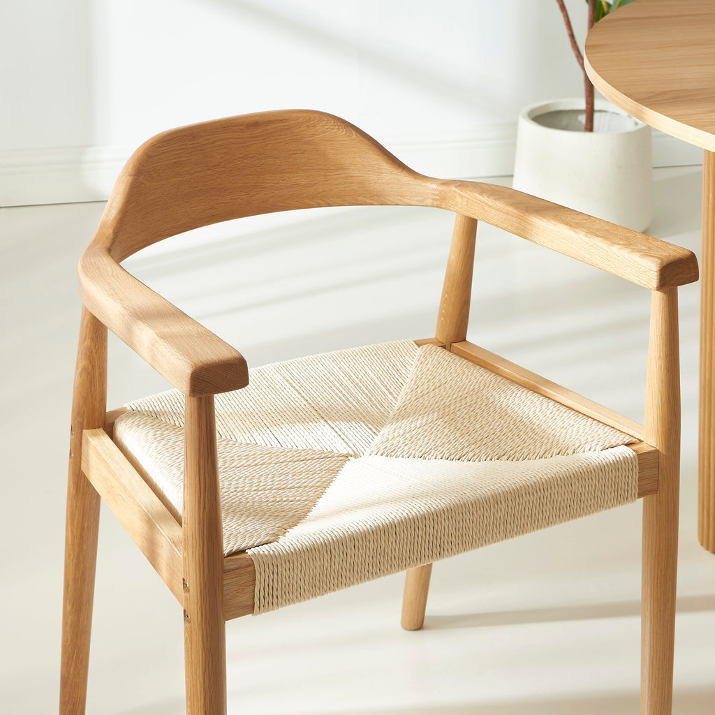 MARTIE Dining Chair Set - Light Wood