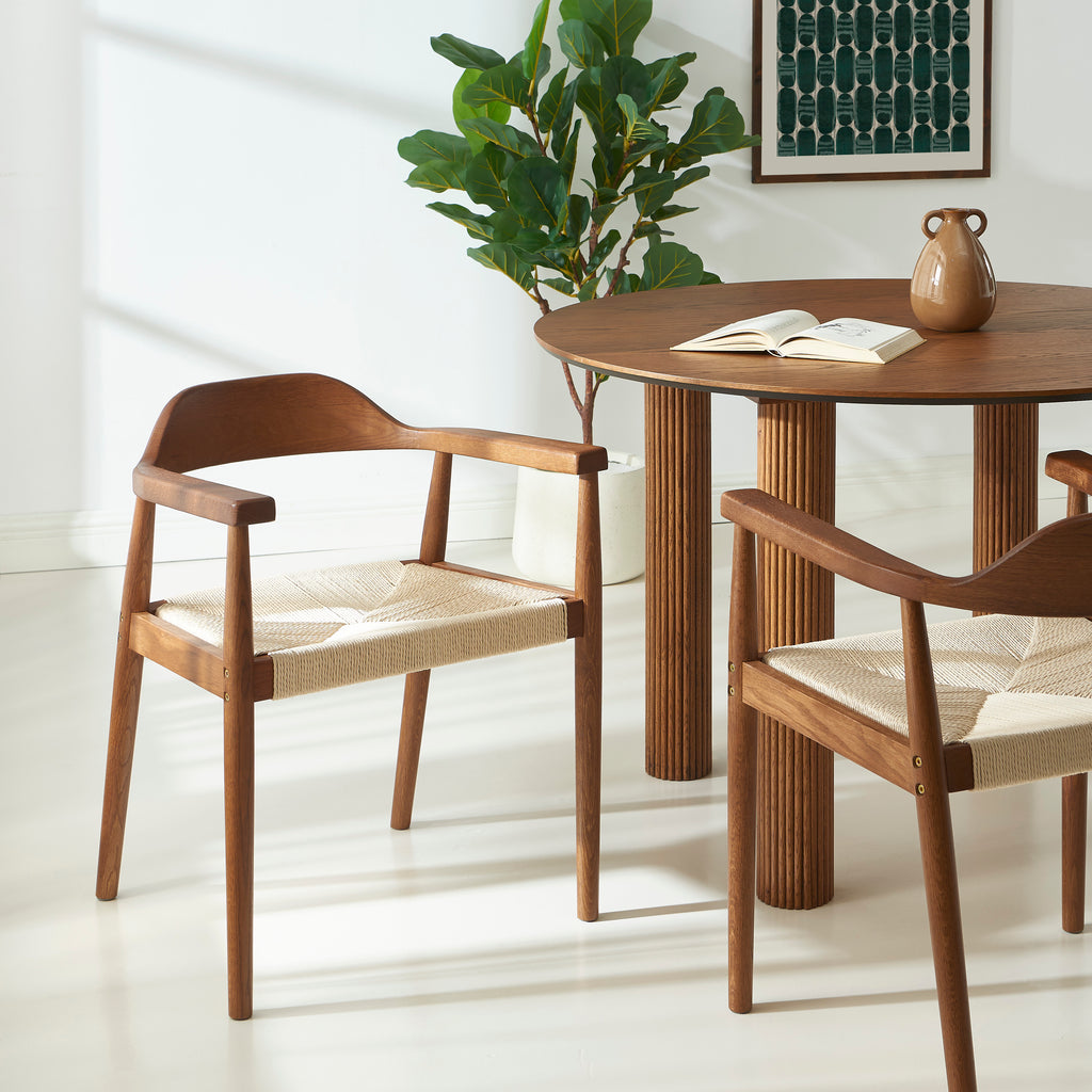 MARTIE Dining Chair Set - Dark Wood