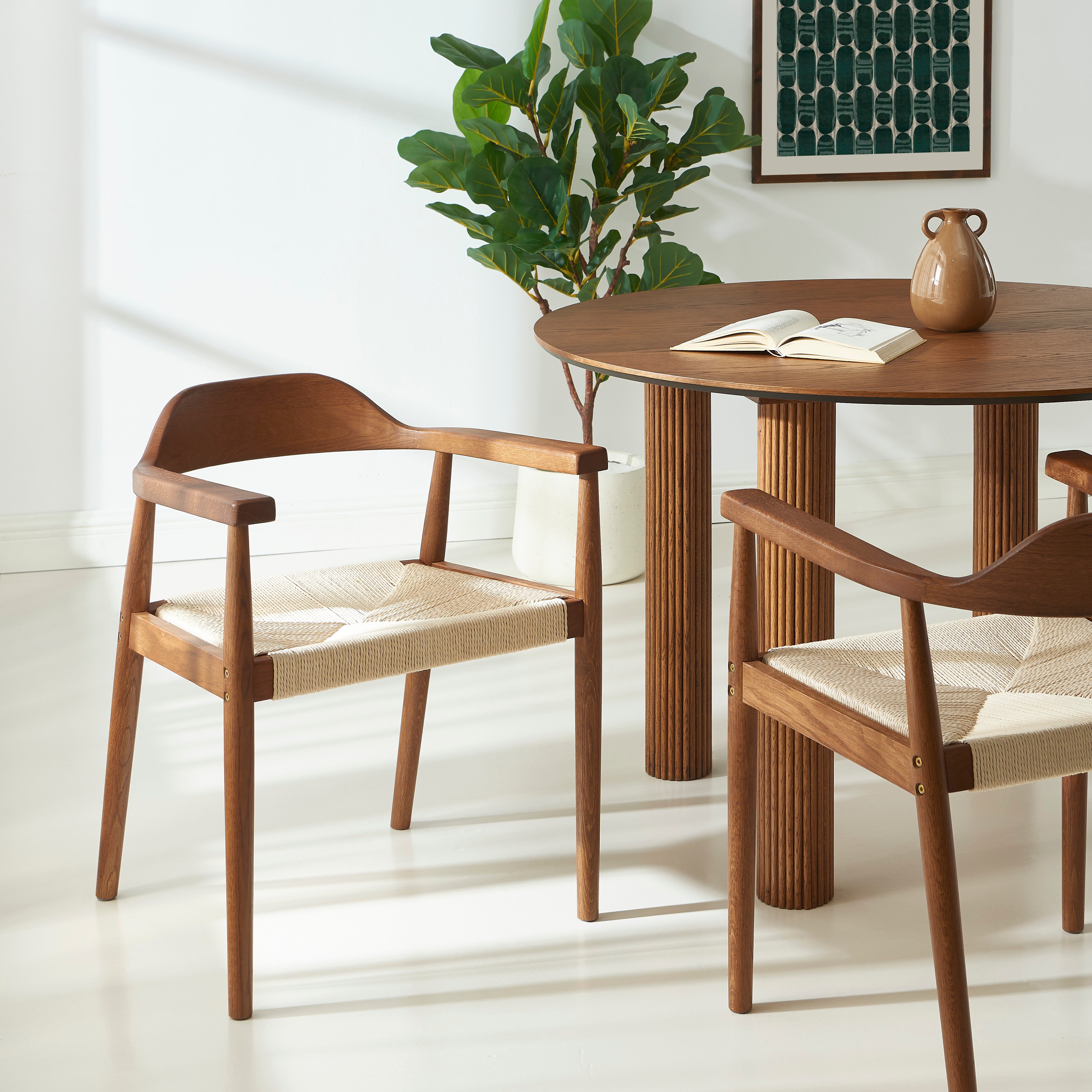 MARTIE Dining Chair Set - Dark Wood