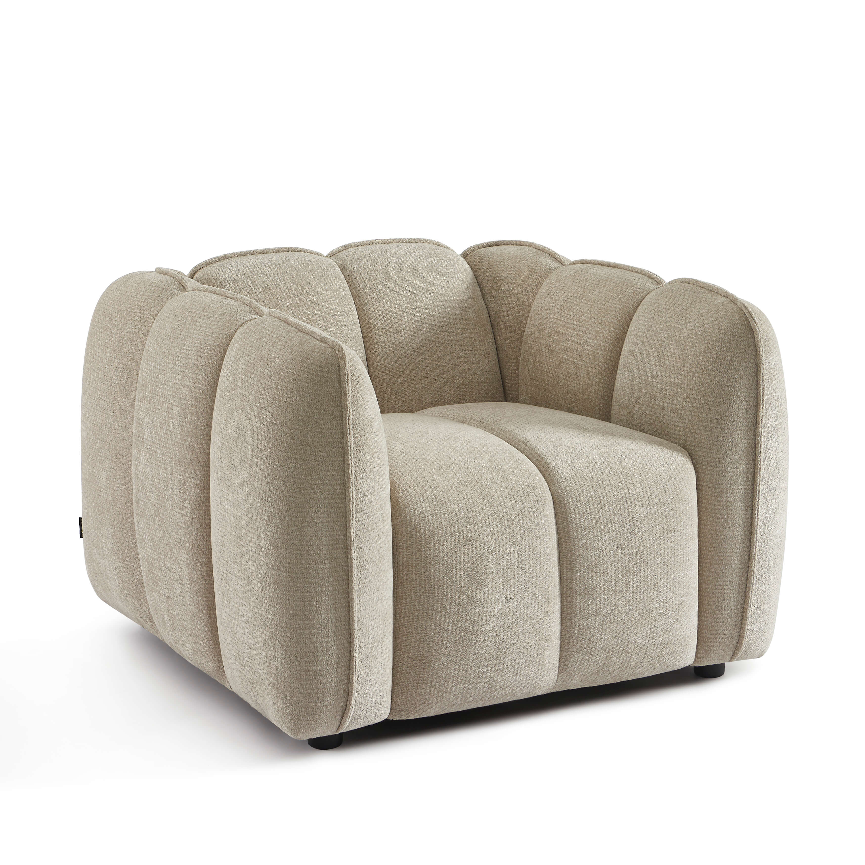 MATILDA 41'' Armchair 1-Seater Chenille - Beige