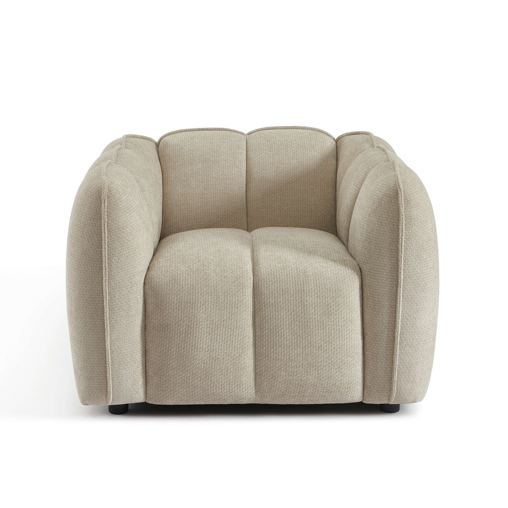 MATILDA 41'' Armchair 1-Seater Chenille - Beige