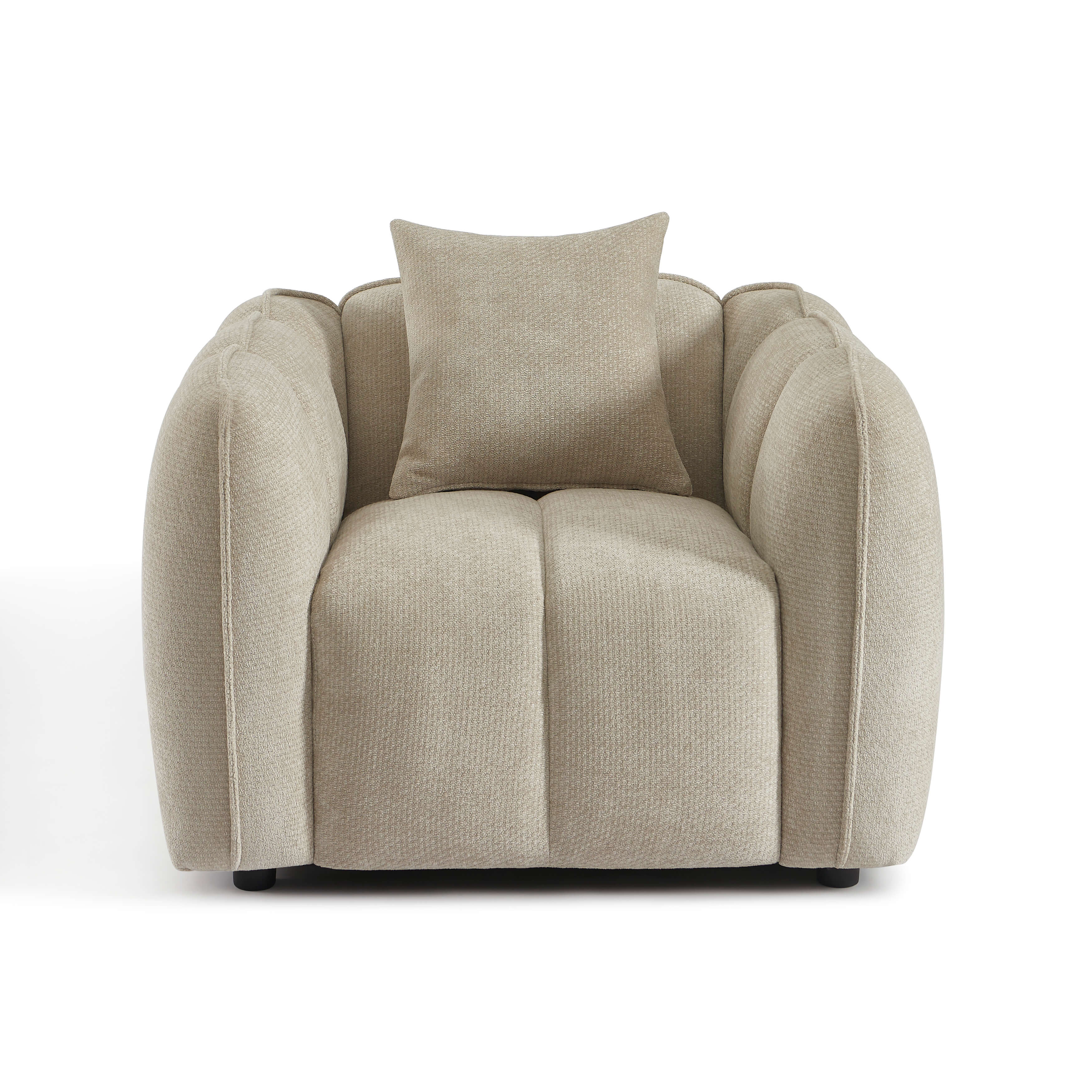 MATILDA 41'' Armchair 1-Seater Chenille - Beige