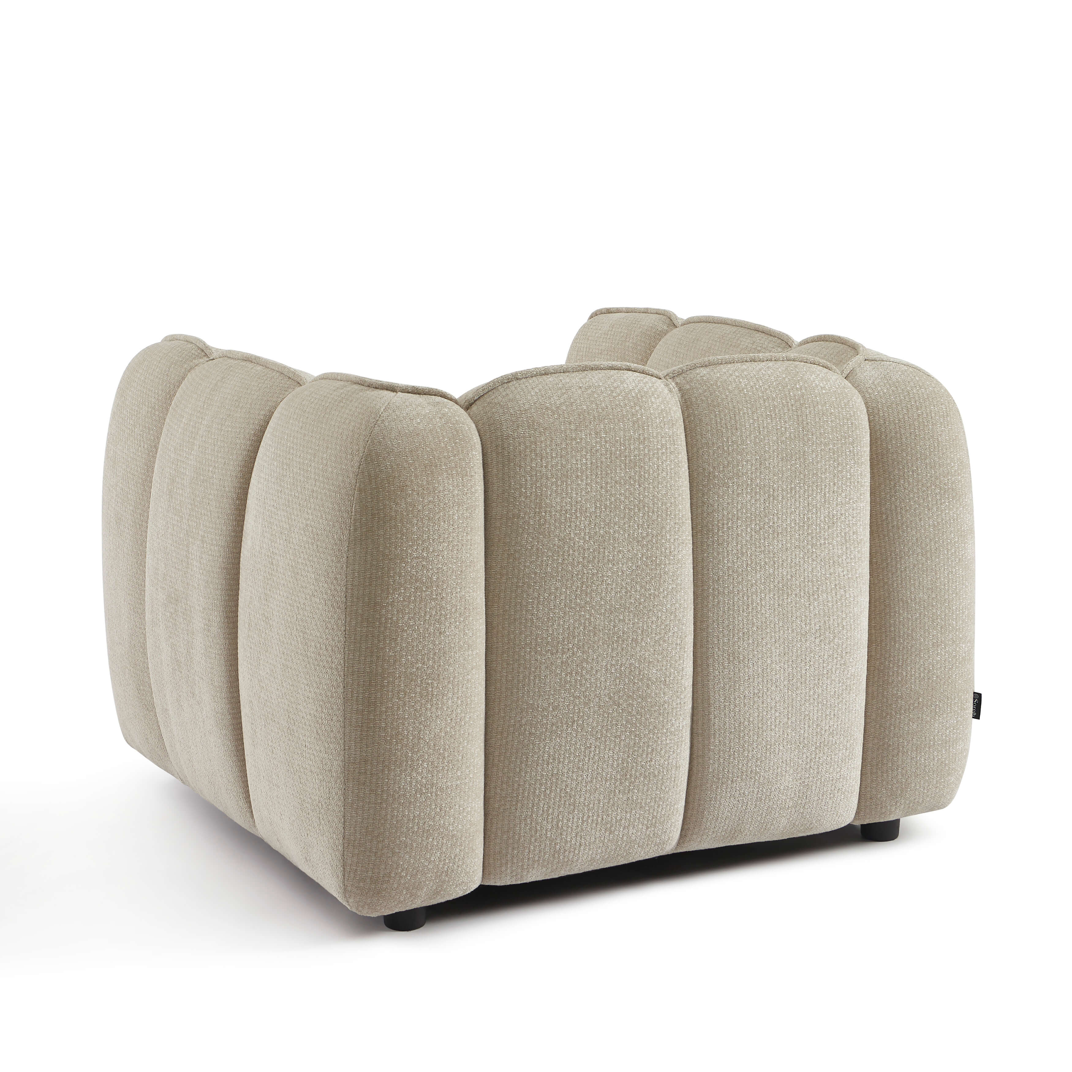 MATILDA 41'' Armchair 1-Seater Chenille - Beige