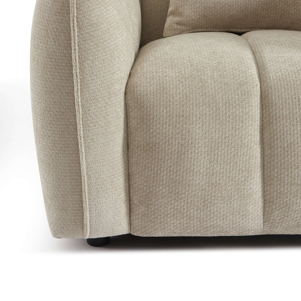 MATILDA 41'' Armchair 1-Seater Chenille - Beige