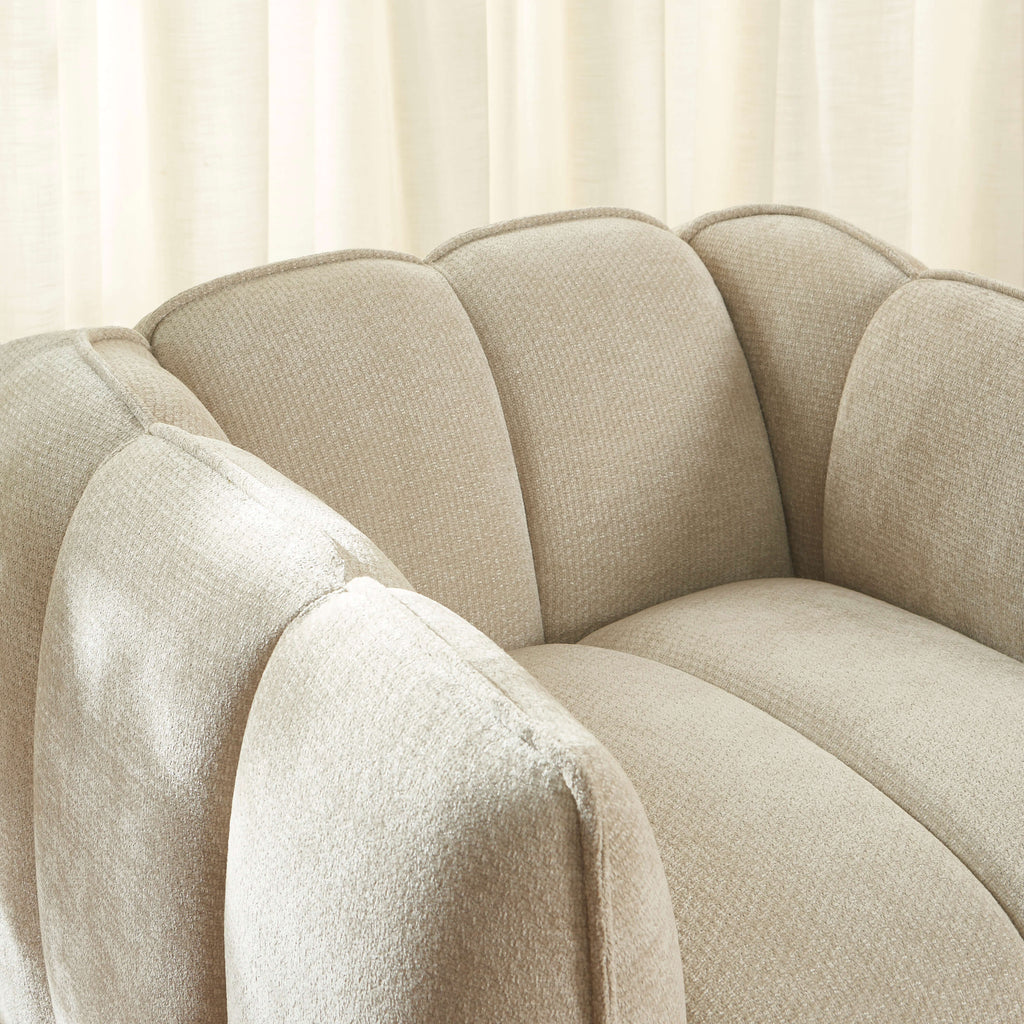 MATILDA 41'' Armchair 1-Seater Chenille - Beige