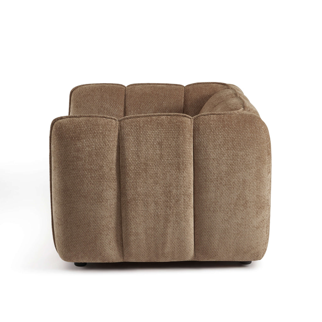 MATILDA 41'' Armchair 1-Seater Chenille - Brown