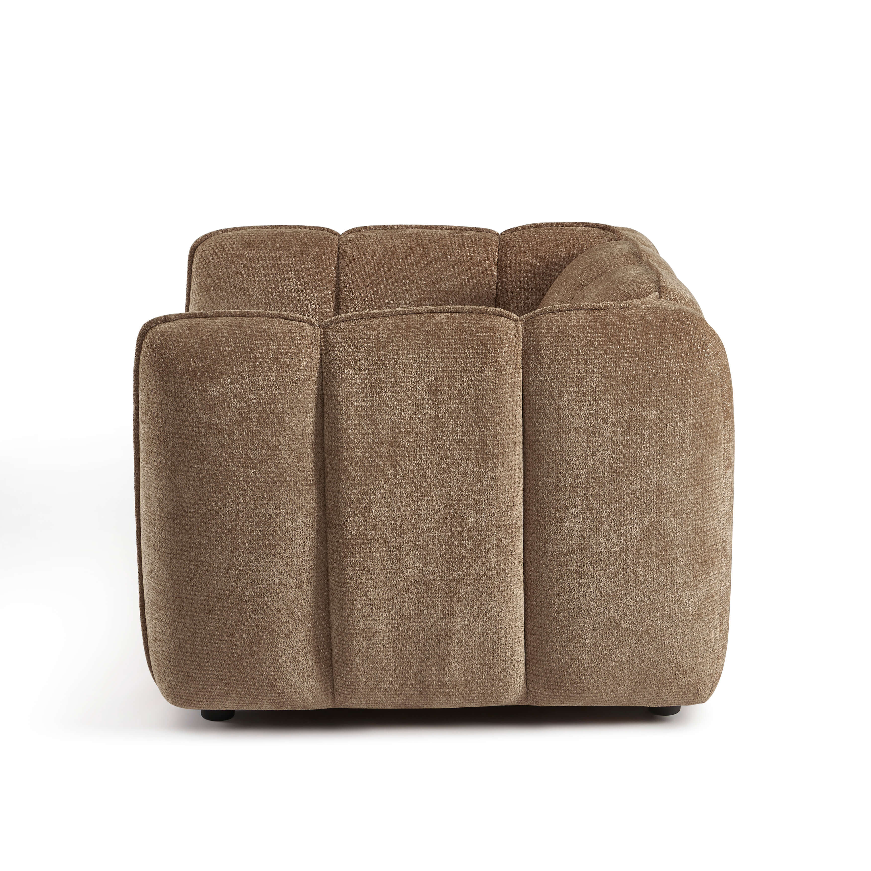 MATILDA 41'' Armchair 1-Seater Chenille - Brown