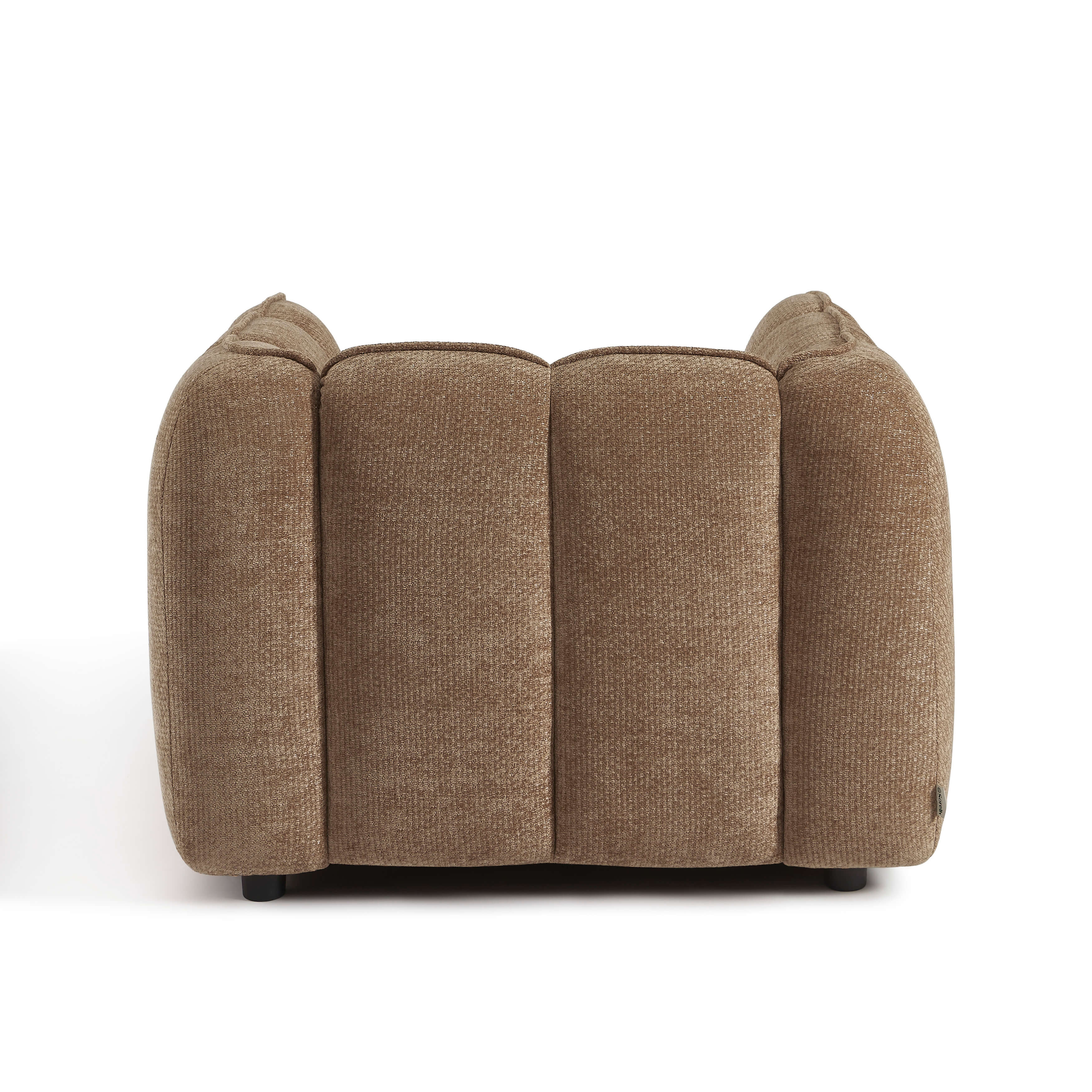 MATILDA 41'' Armchair 1-Seater Chenille - Brown