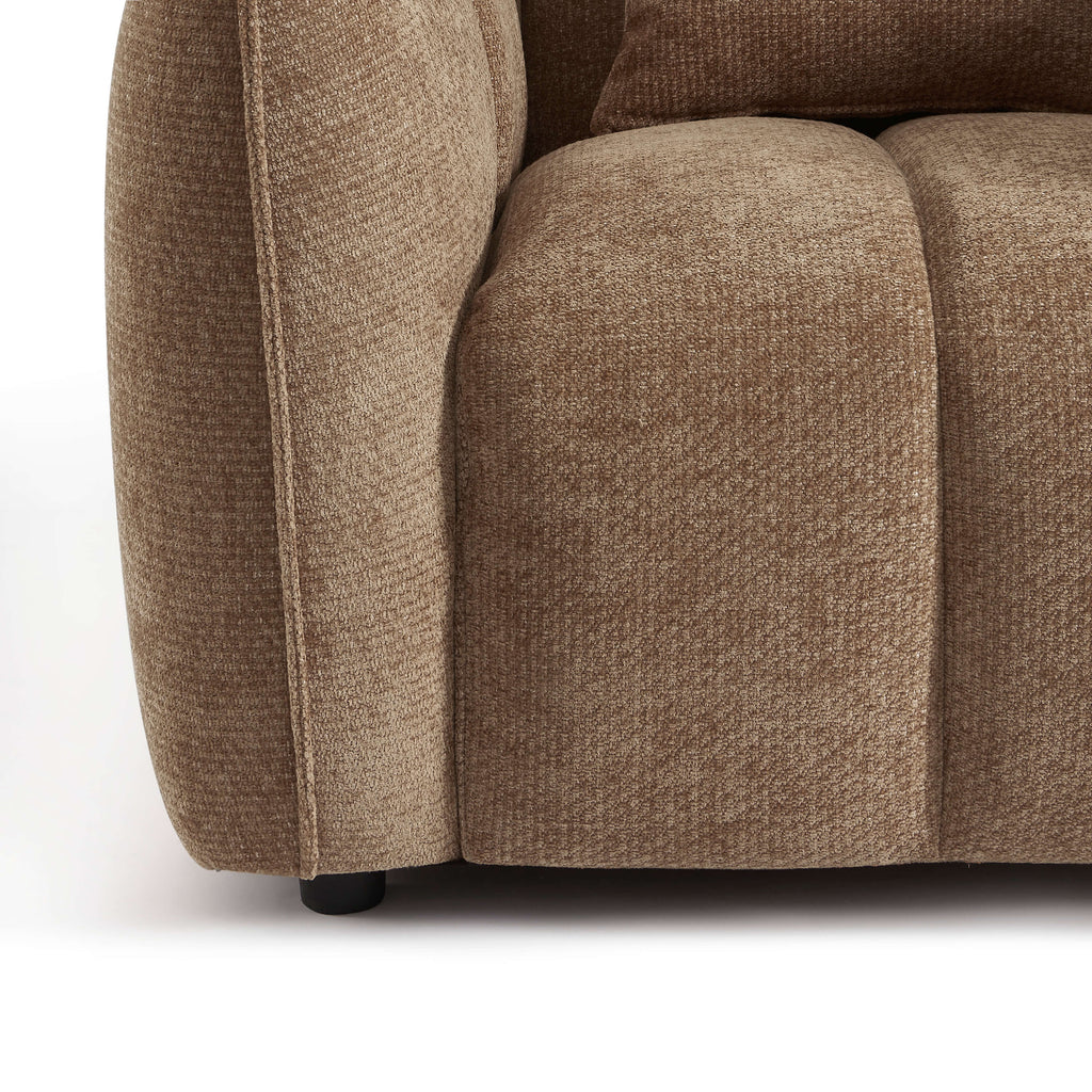 MATILDA 41'' Armchair 1-Seater Chenille - Brown
