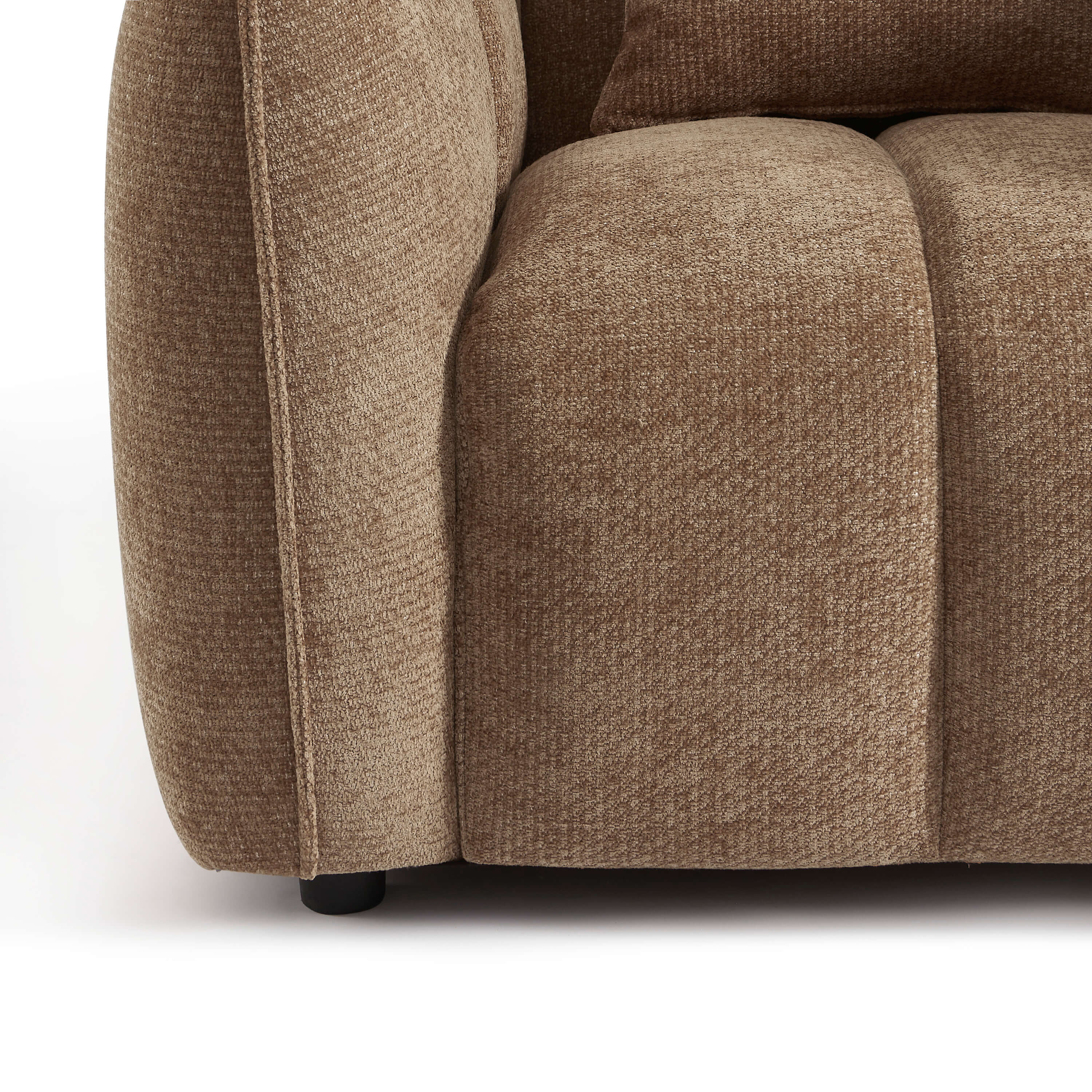 MATILDA 41'' Armchair 1-Seater Chenille - Brown