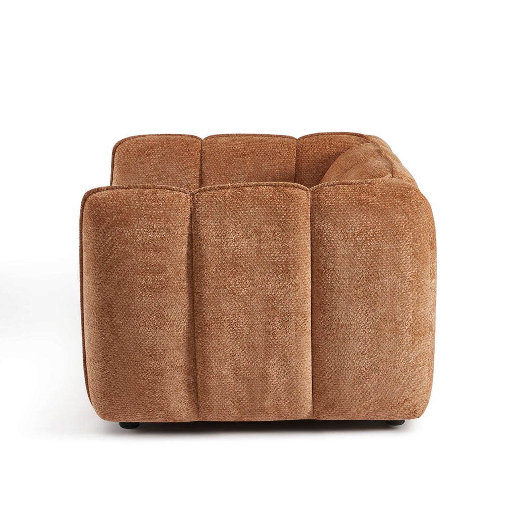 MATILDA 41'' Armchair 1-Seater Chenille - Terracotta