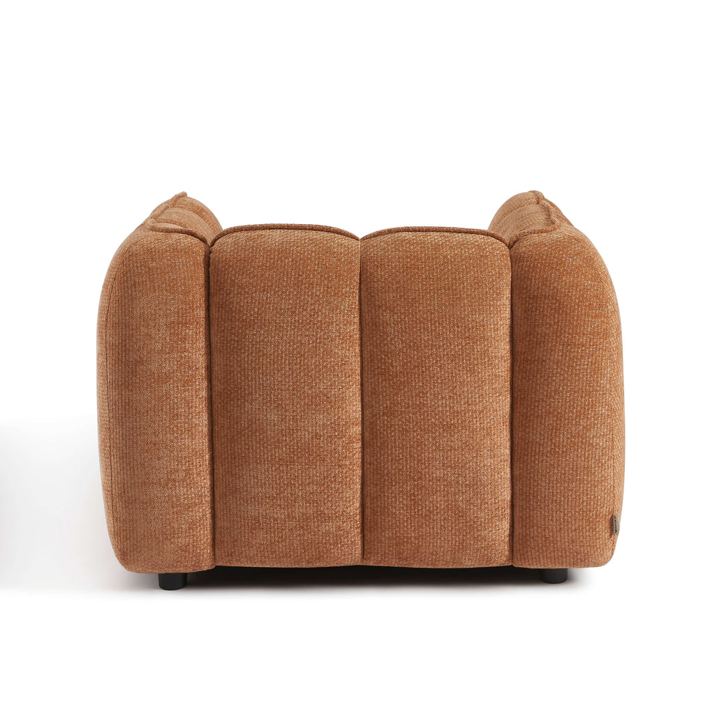 MATILDA 41'' Armchair 1-Seater Chenille - Terracotta
