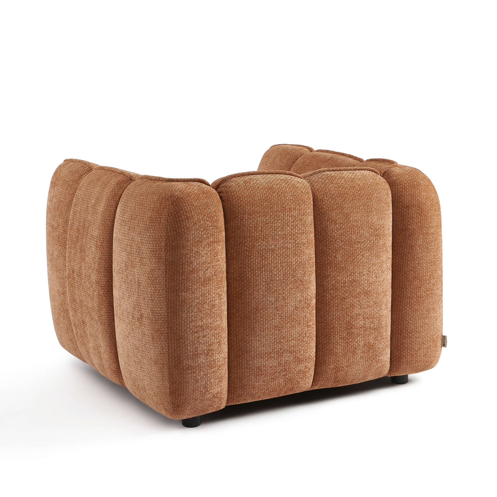 MATILDA 41'' Armchair 1-Seater Chenille - Terracotta
