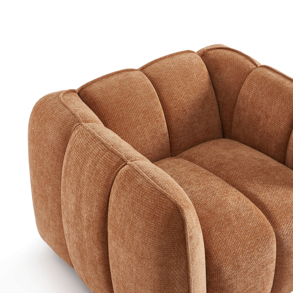 MATILDA 41'' Armchair 1-Seater Chenille - Terracotta