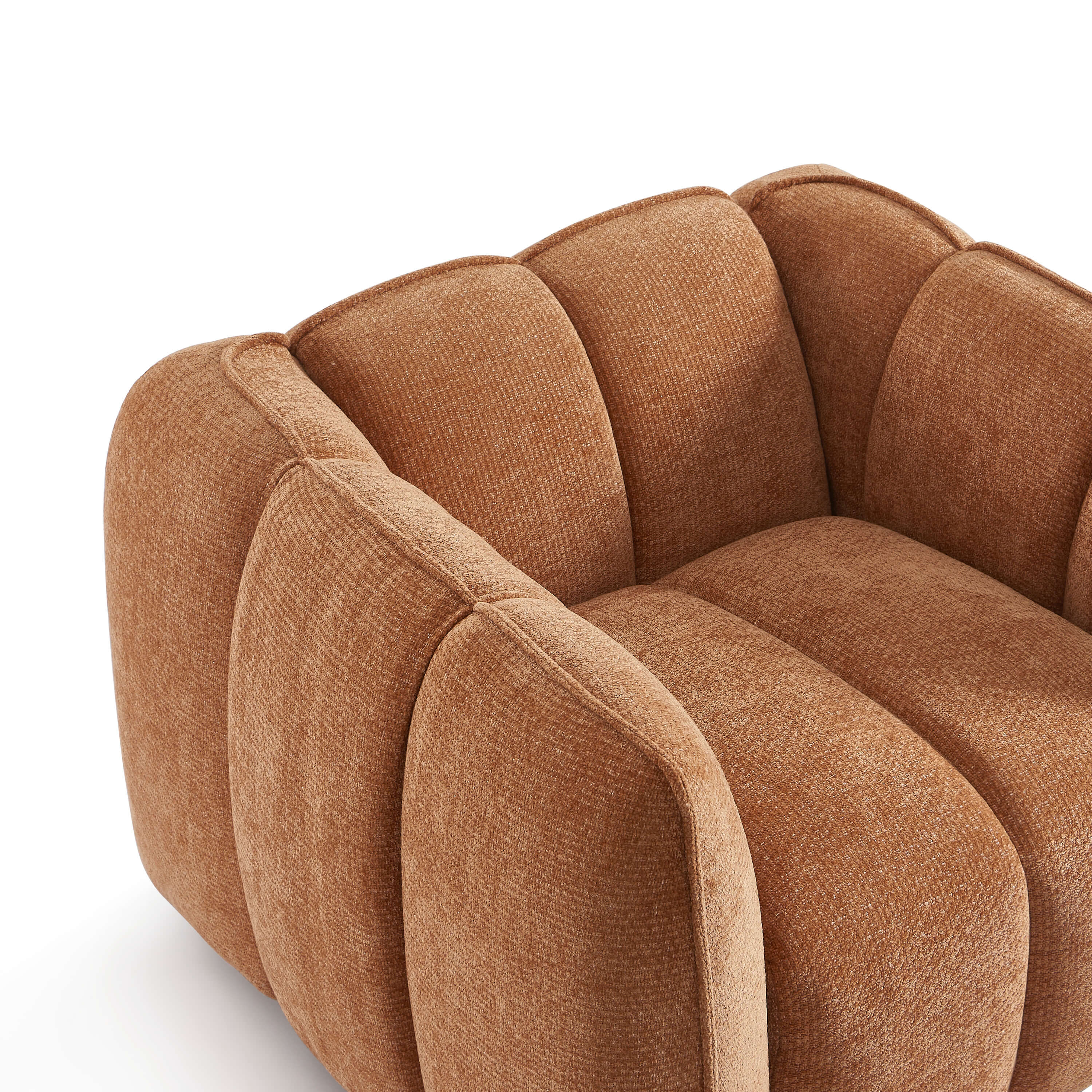 MATILDA 41'' Armchair 1-Seater Chenille - Terracotta