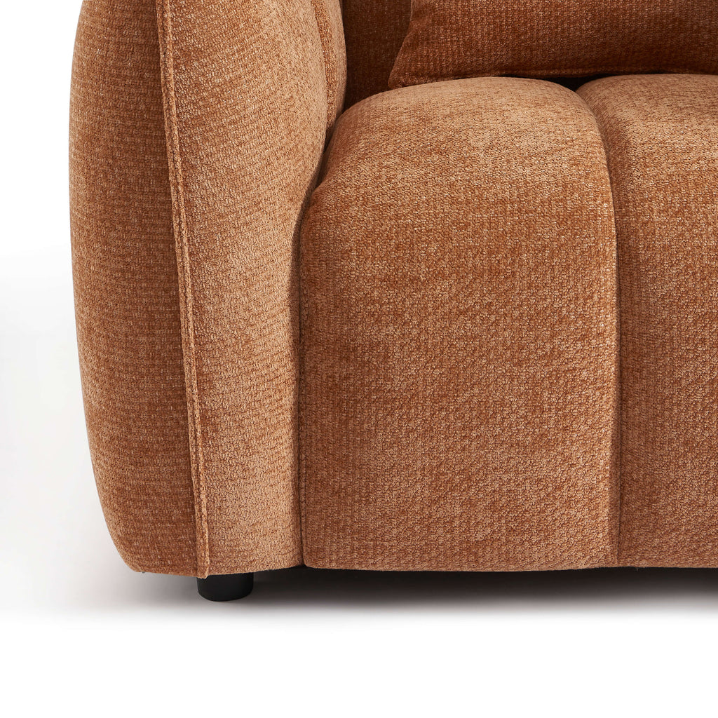 MATILDA 41'' Armchair 1-Seater Chenille - Terracotta