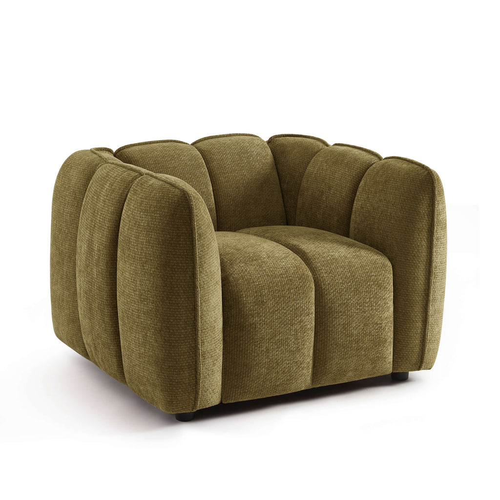 MATILDA 41'' Armchair 1-Seater Chenille - Green