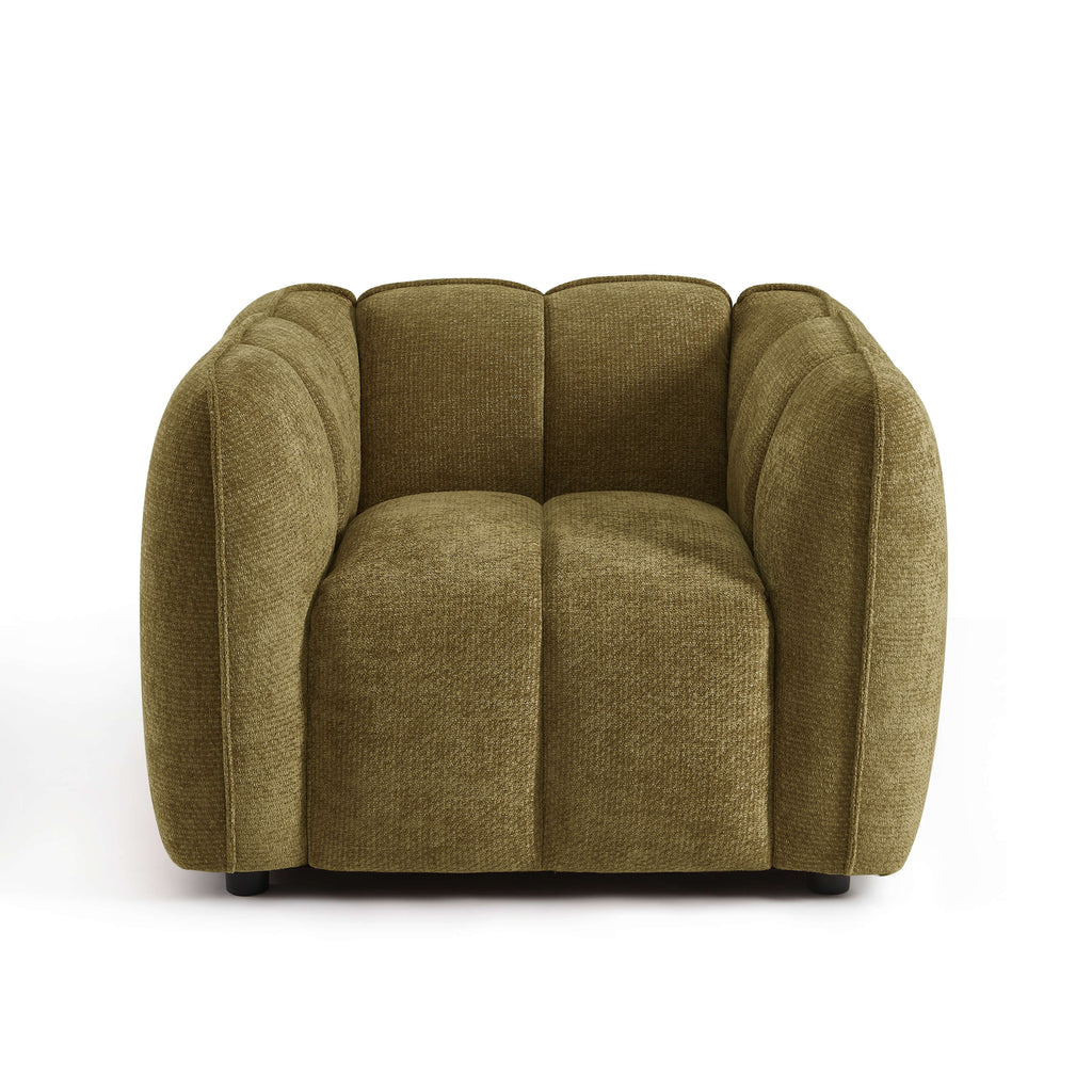 MATILDA 41'' Armchair 1-Seater Chenille - Green