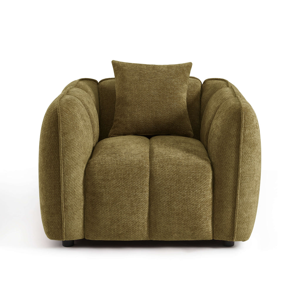 MATILDA 41'' Armchair 1-Seater Chenille - Green