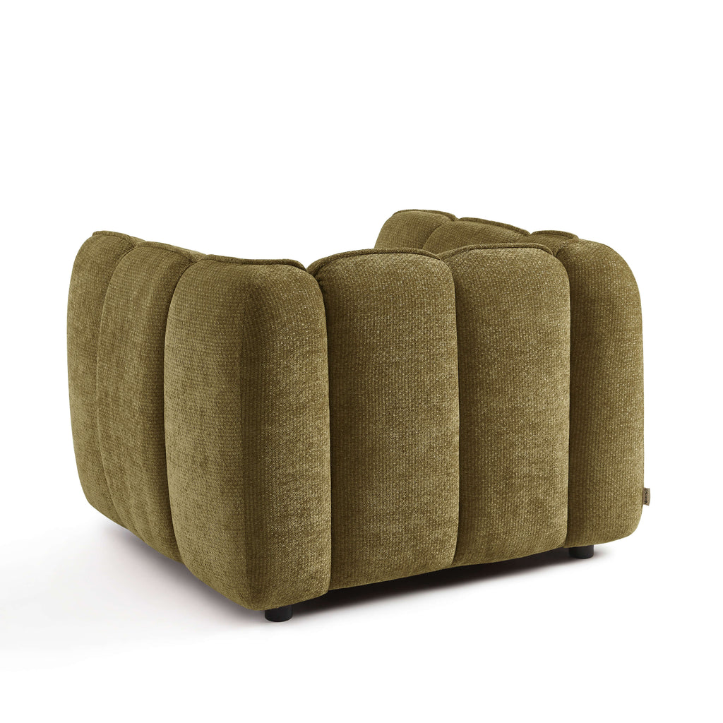MATILDA 41'' Armchair 1-Seater Chenille - Green