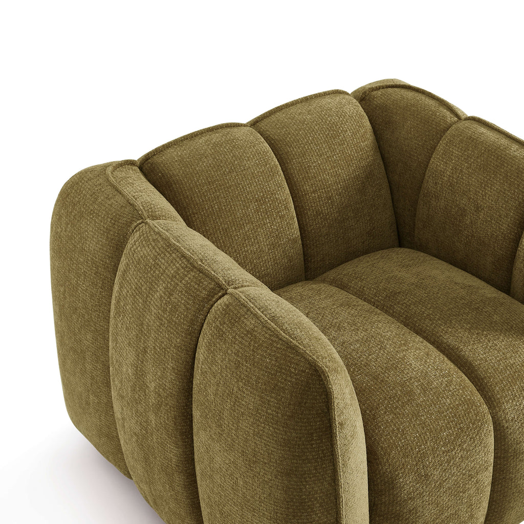 MATILDA 41'' Armchair 1-Seater Chenille - Green