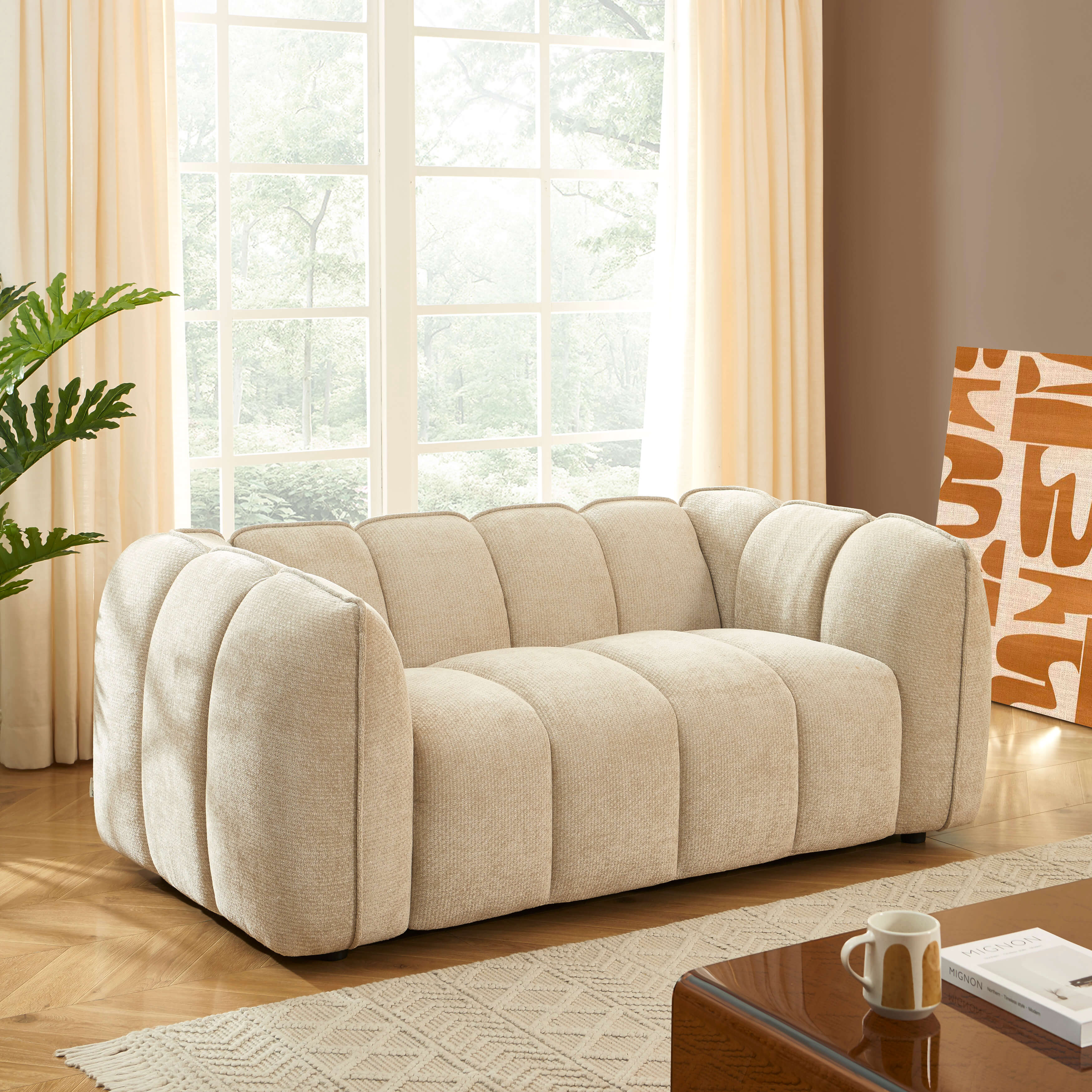 MATILDA 70'' 2-Seater Sofa Chenille - Beige
