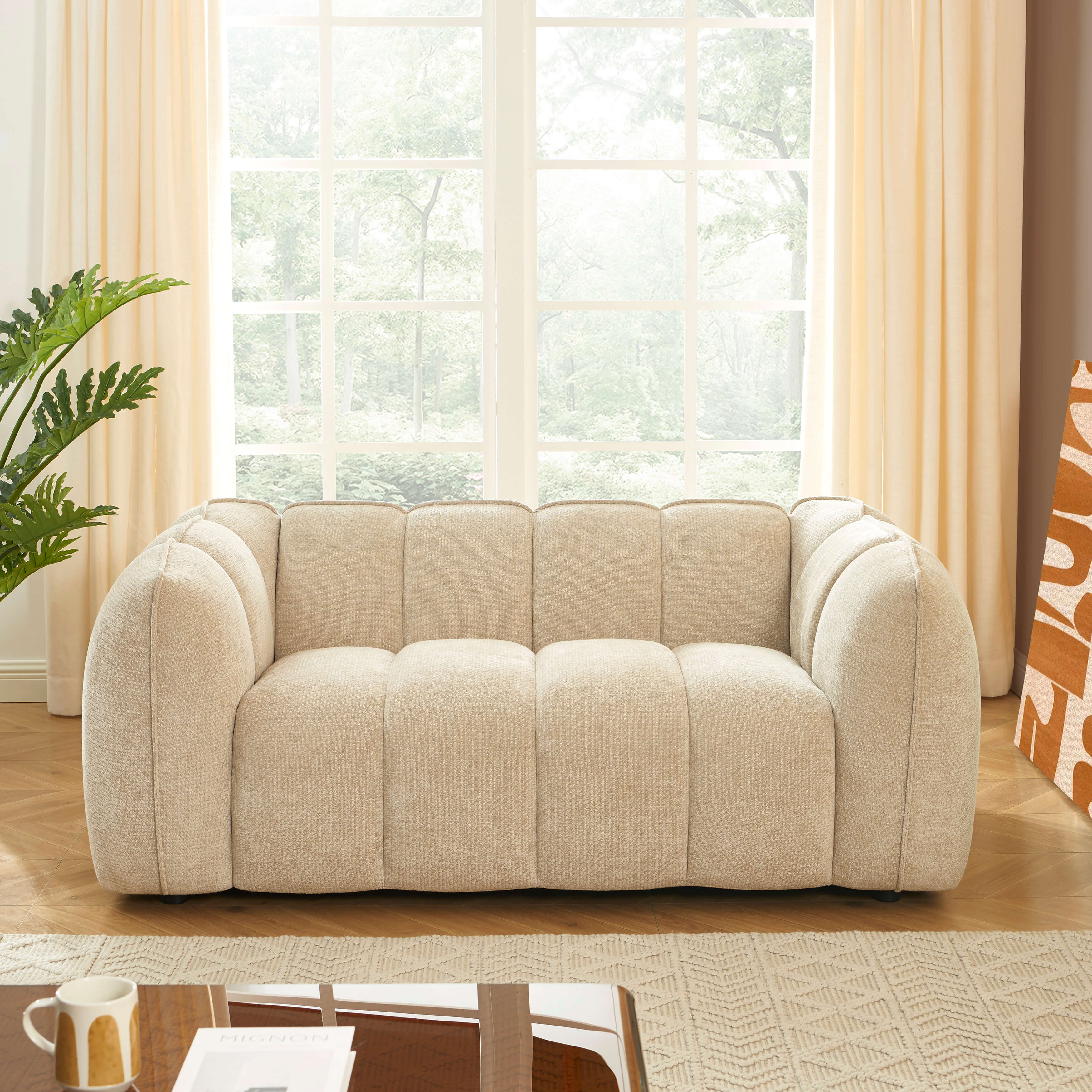 MATILDA 70'' 2-Seater Sofa Chenille - Beige