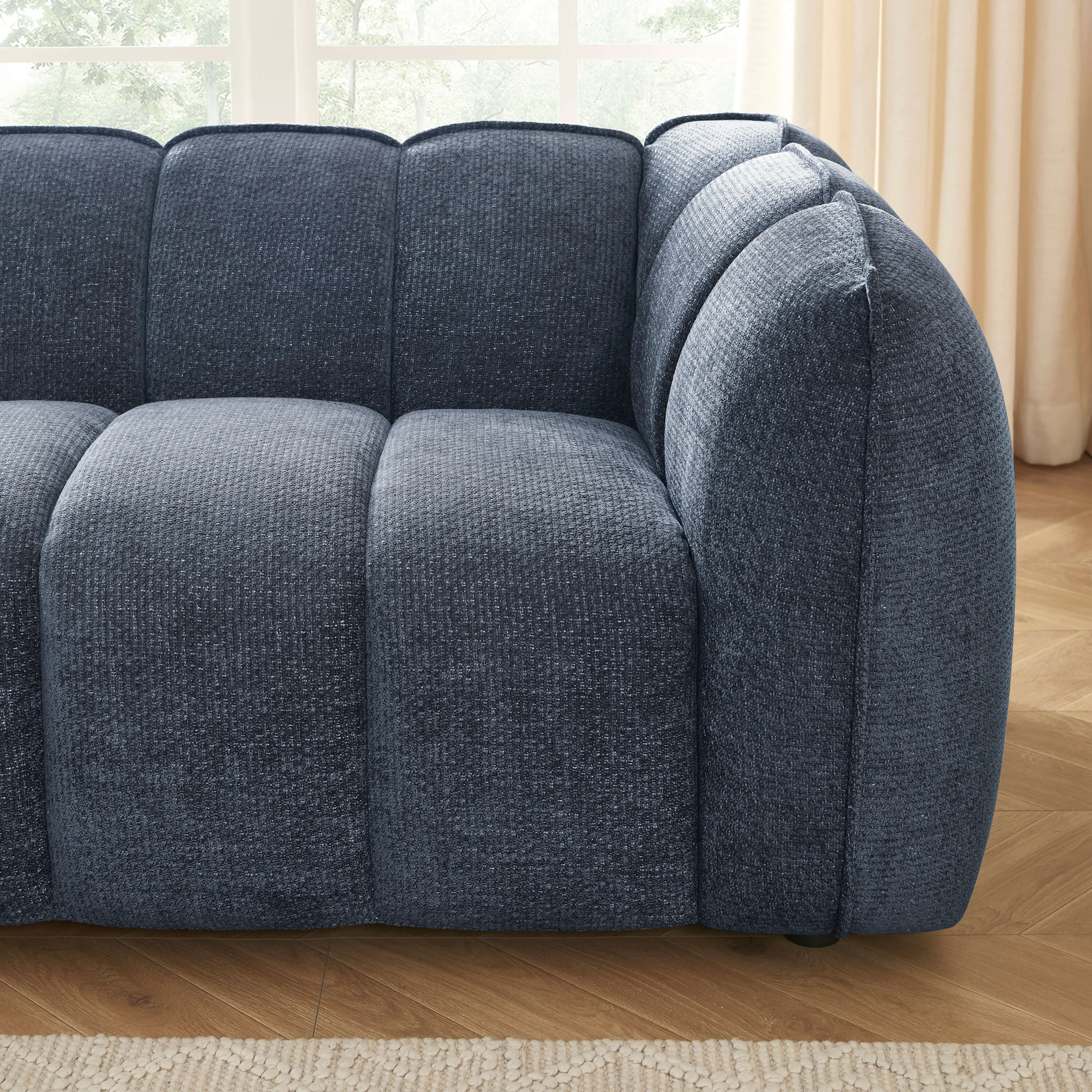MATILDA 70'' 2-Seater Sofa Chenille - Blue