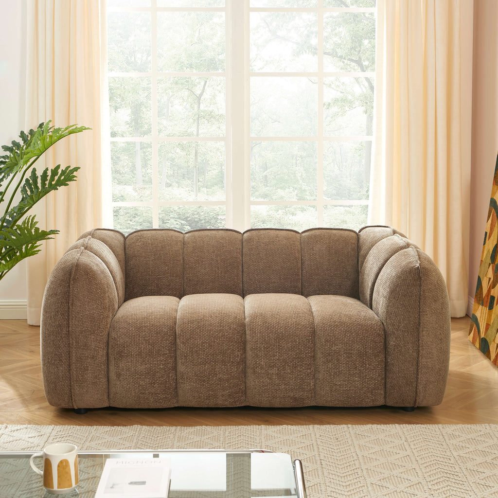 MATILDA 70'' 2-Seater Sofa Chenille - Brown