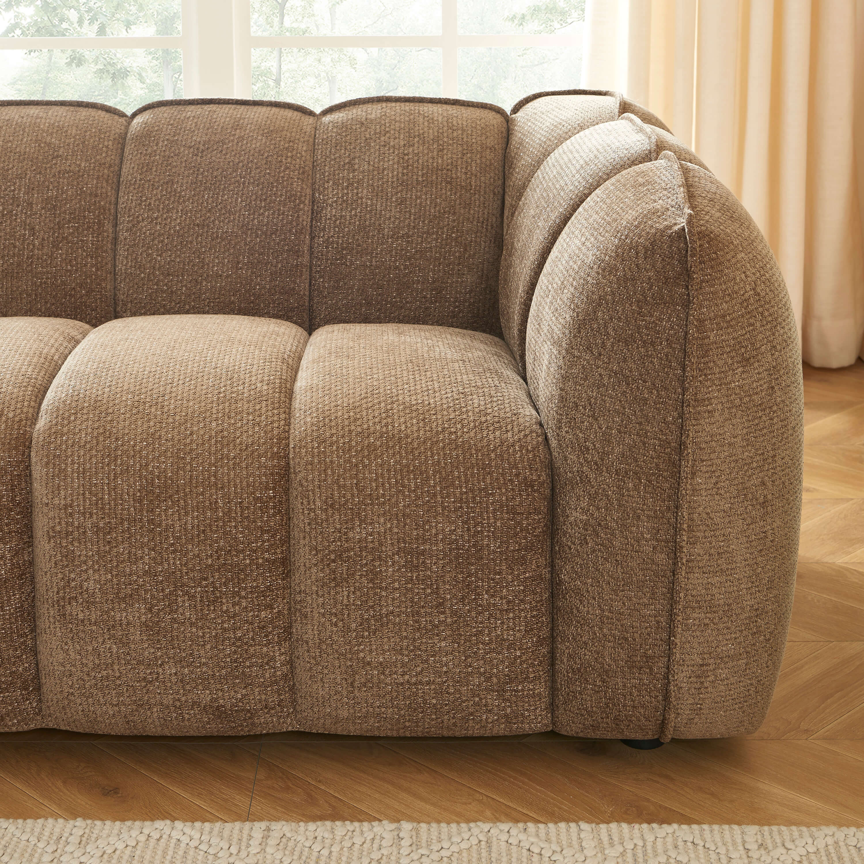 MATILDA 70'' 2-Seater Sofa Chenille - Brown
