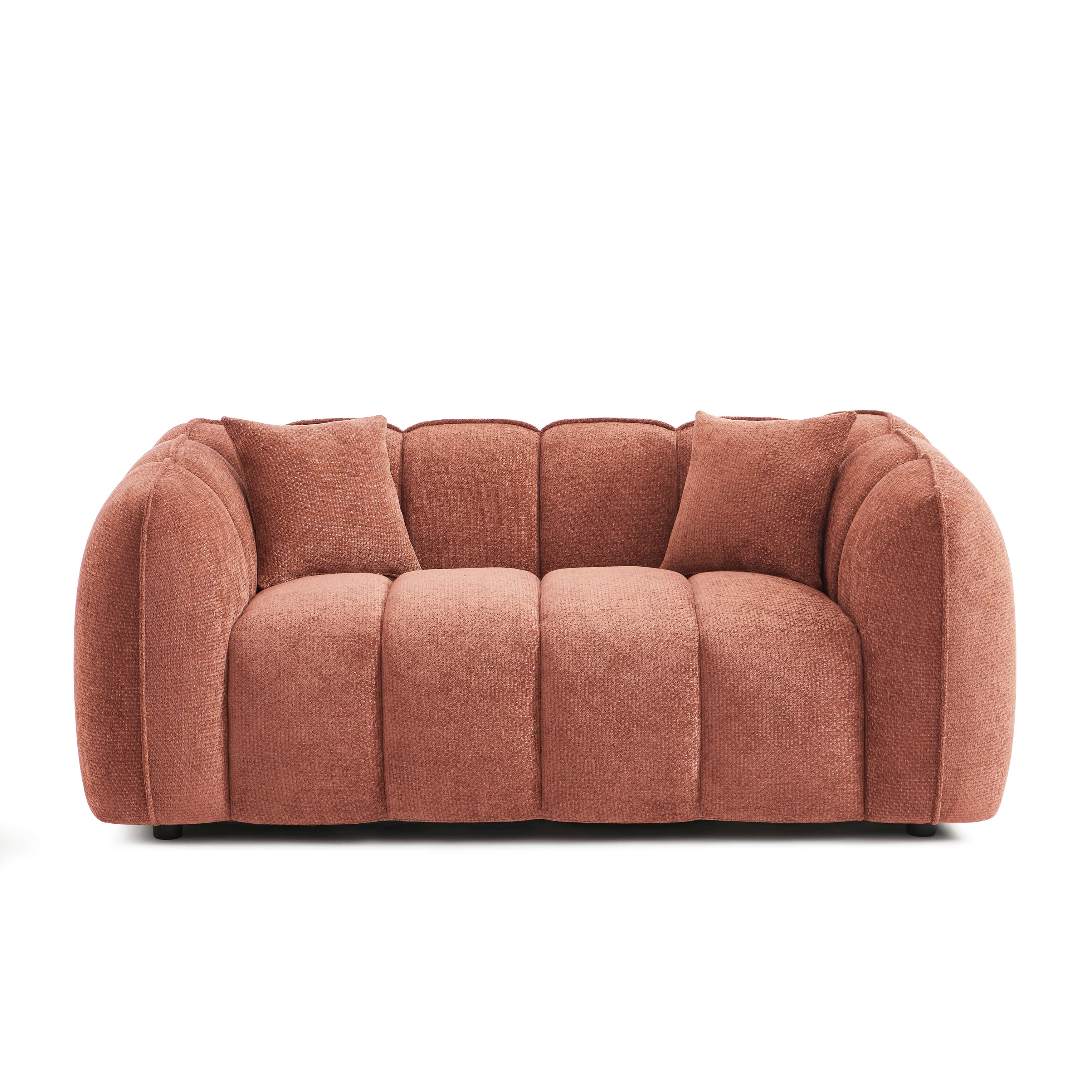 MATILDA 70'' 2-Seater Sofa Chenille - Terracotta
