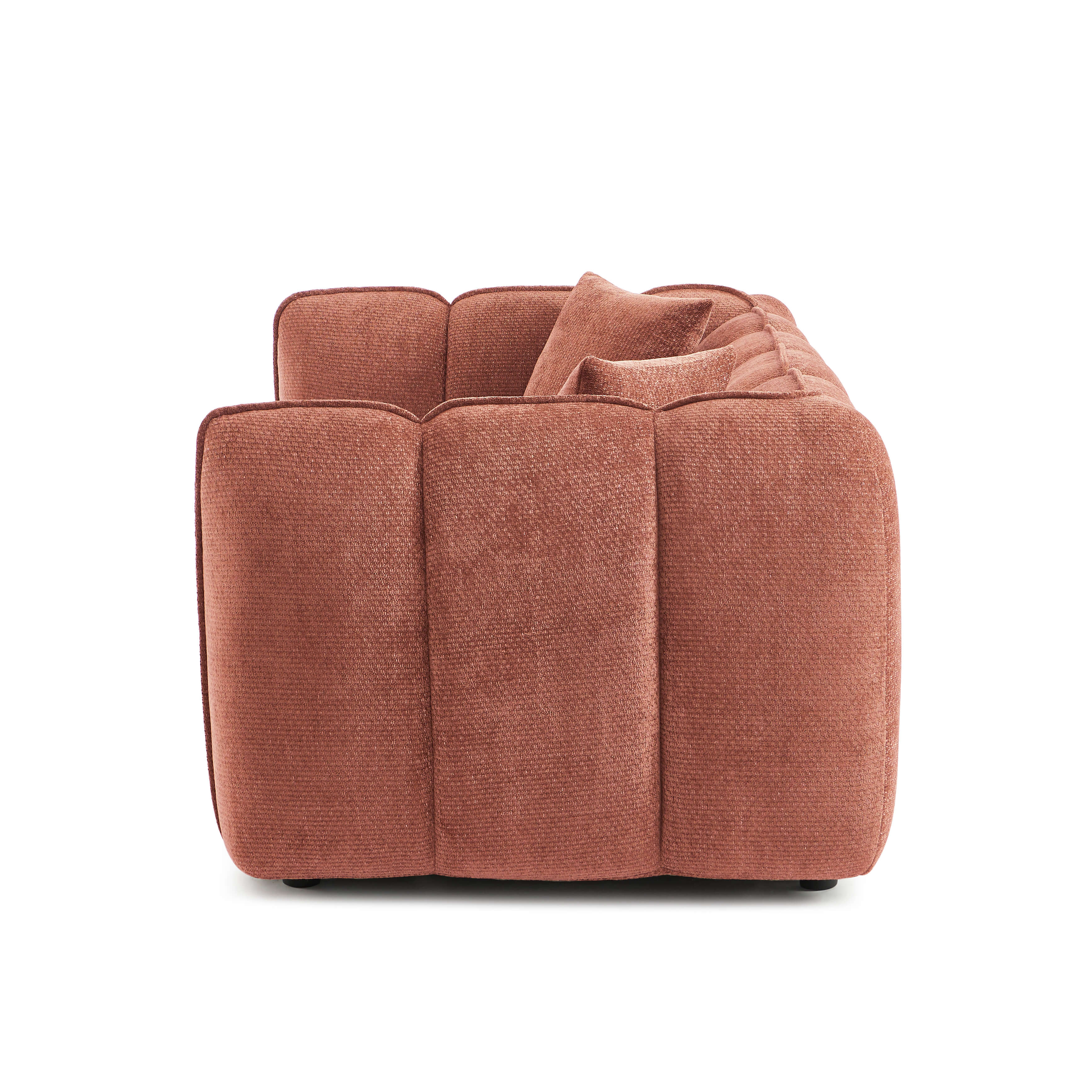 MATILDA 70'' 2-Seater Sofa Chenille - Terracotta
