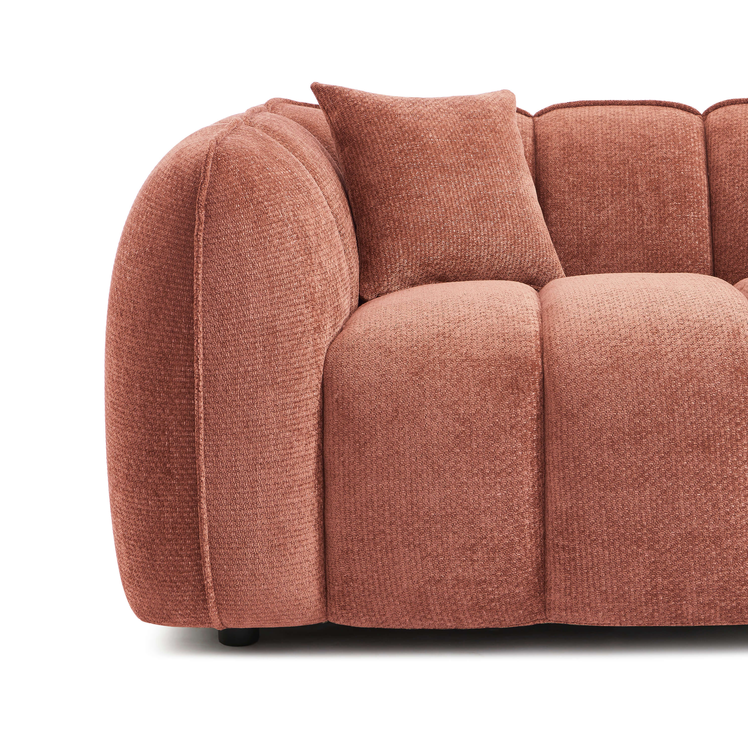 MATILDA 70'' 2-Seater Sofa Chenille - Terracotta