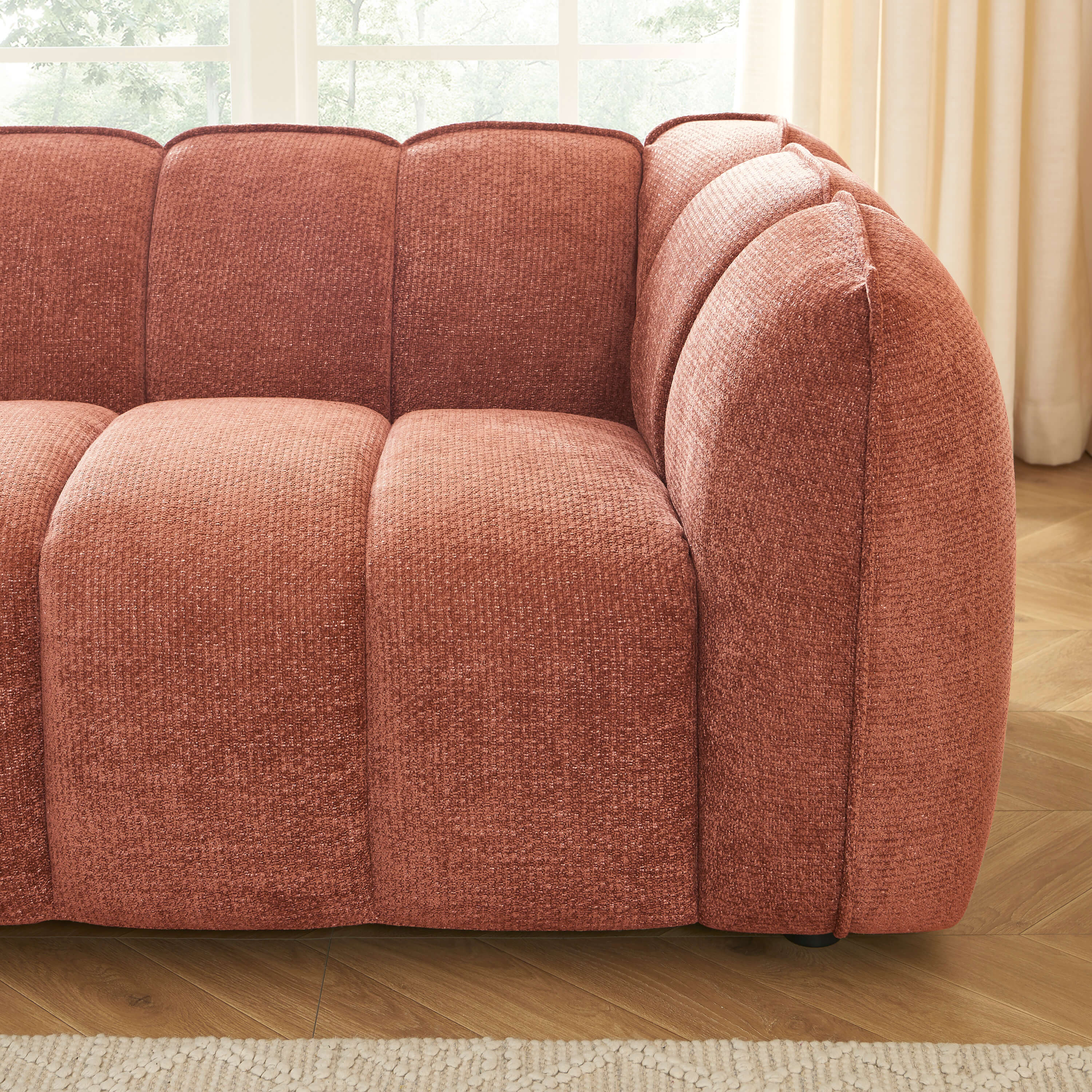 MATILDA 70'' 2-Seater Sofa Chenille - Terracotta