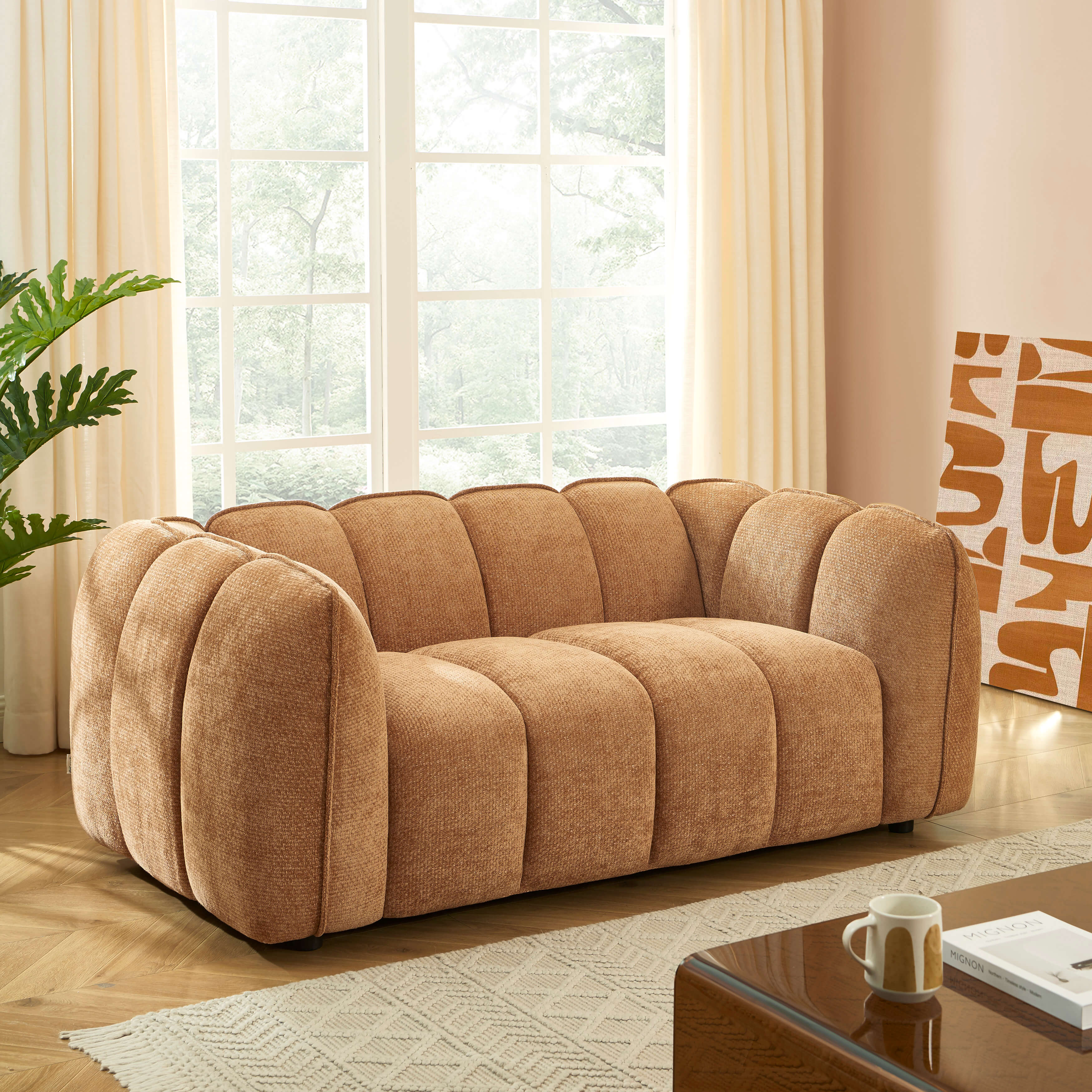 MATILDA 70'' 2-Seater Sofa Chenille - Taupe