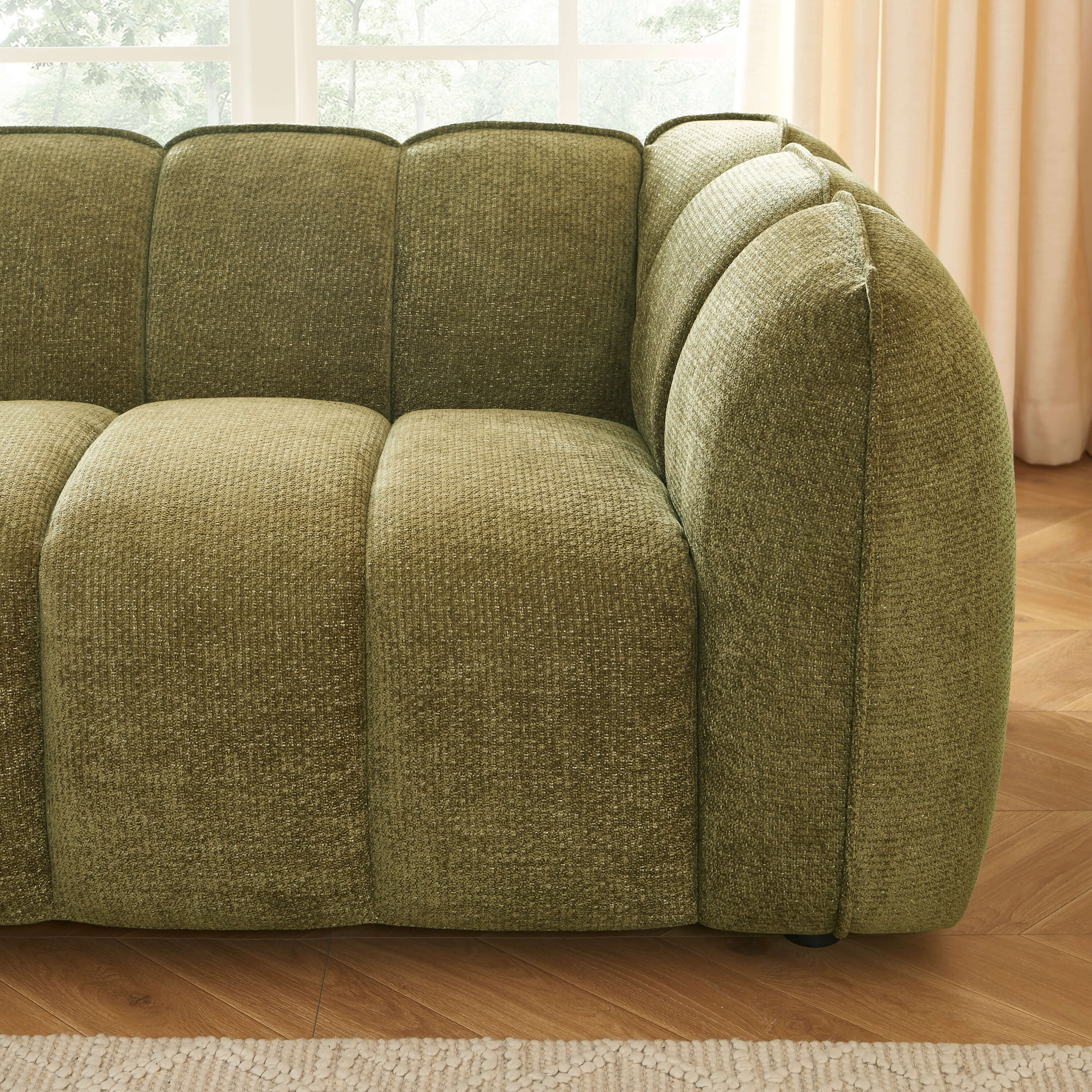 MATILDA 70'' 2-Seater Sofa Chenille - Green