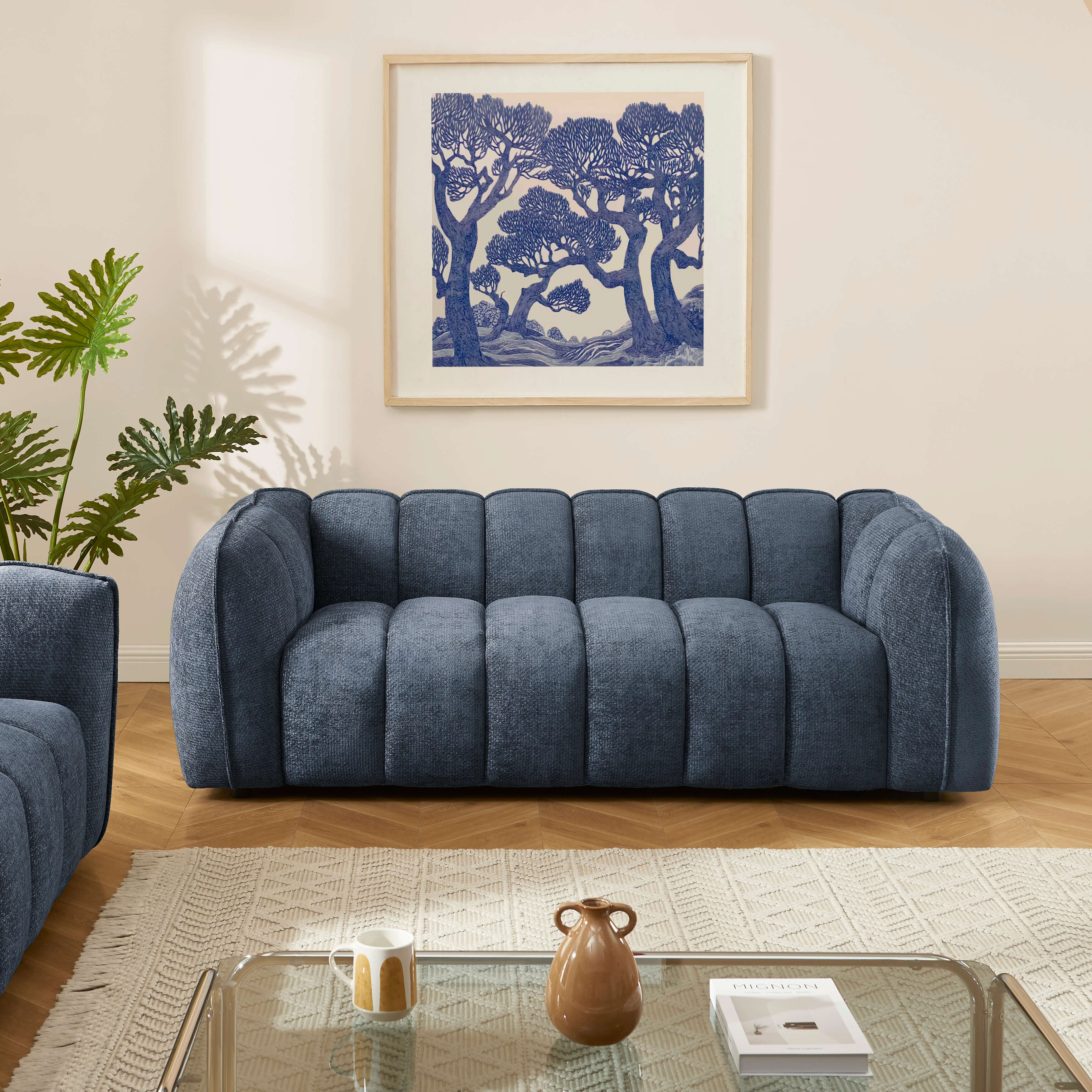 MATILDA 3-Seater Sofa (84") - Blue