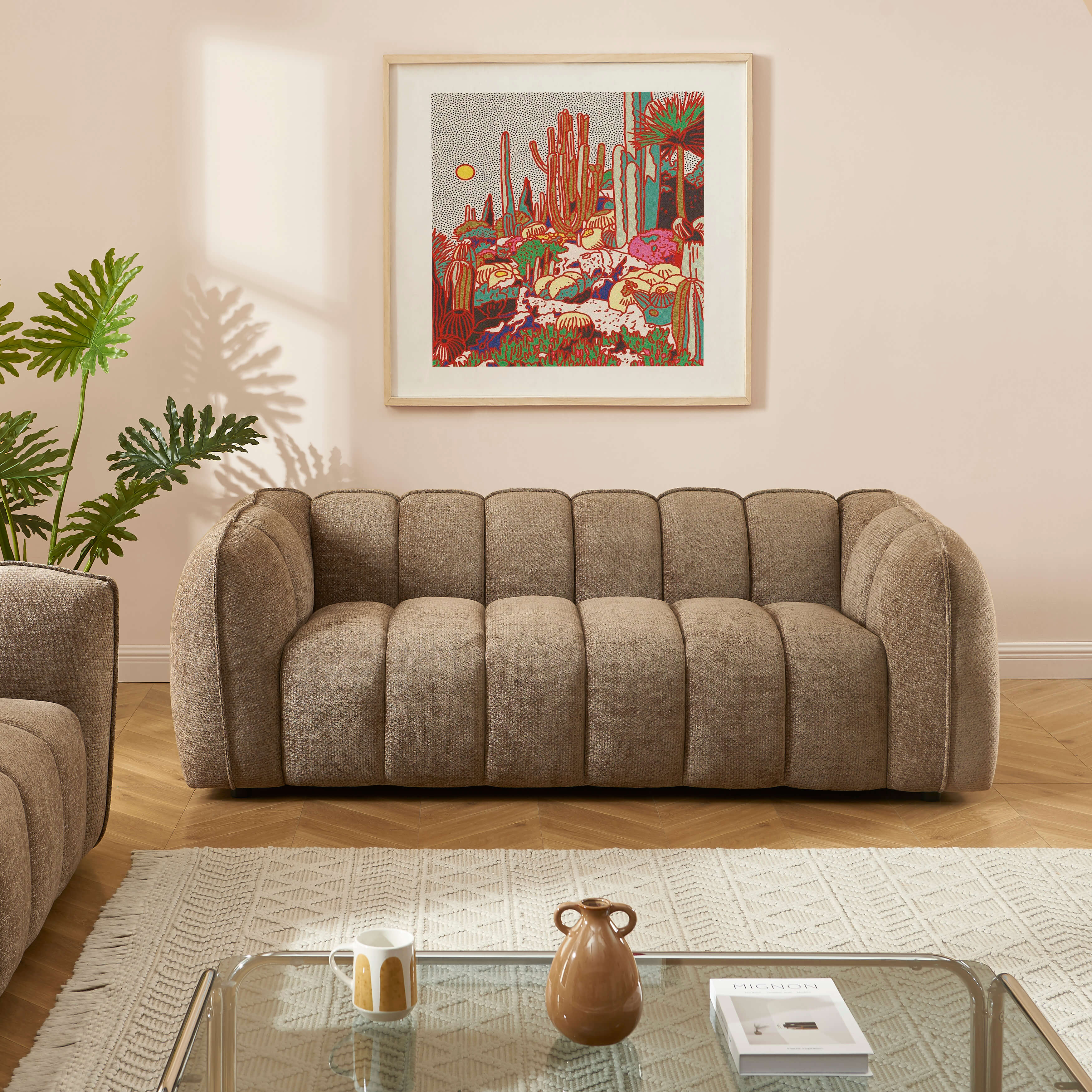 MATILDA 3-Seater Sofa (84") - Brown