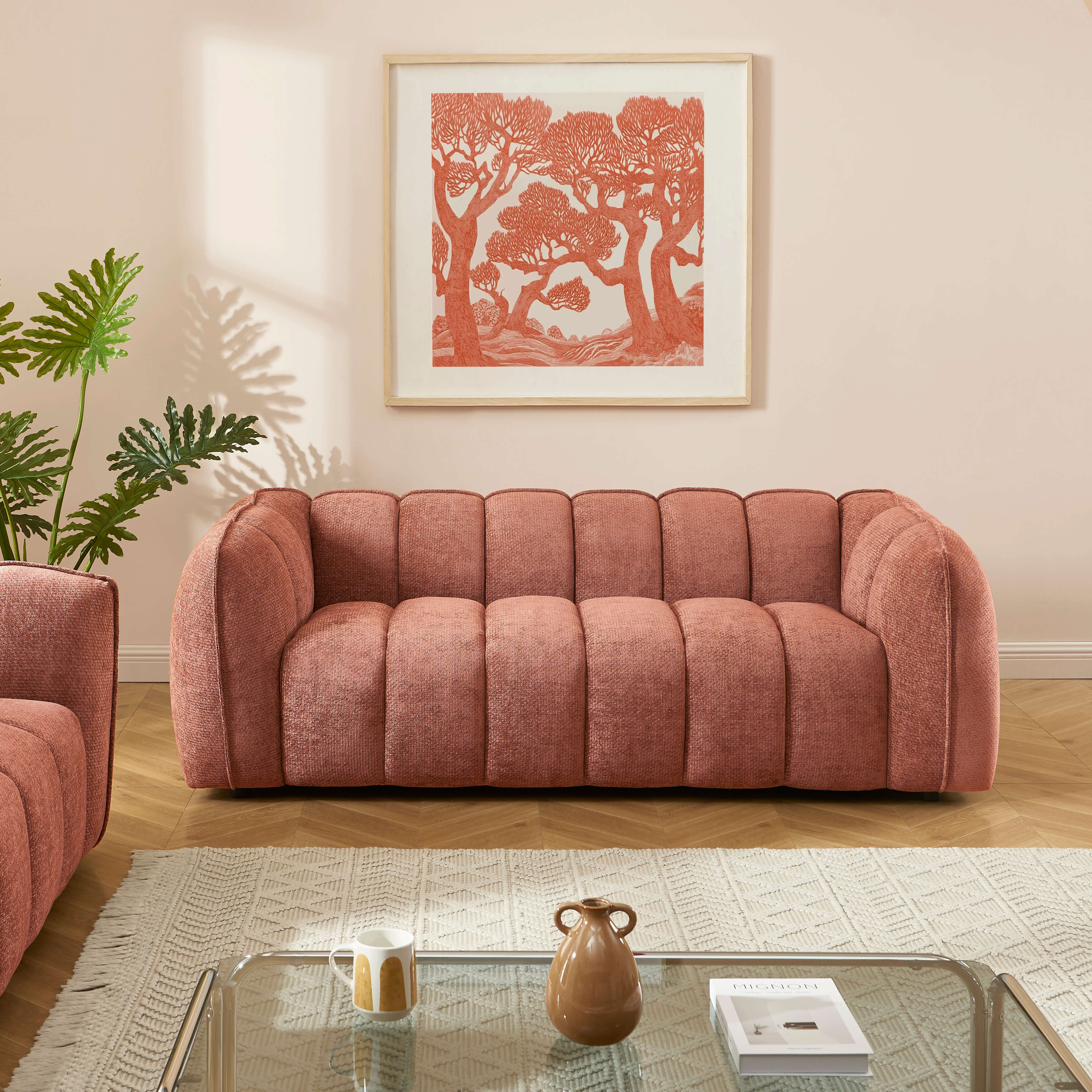 MATILDA 3-Seater Sofa (84") - Terracotta