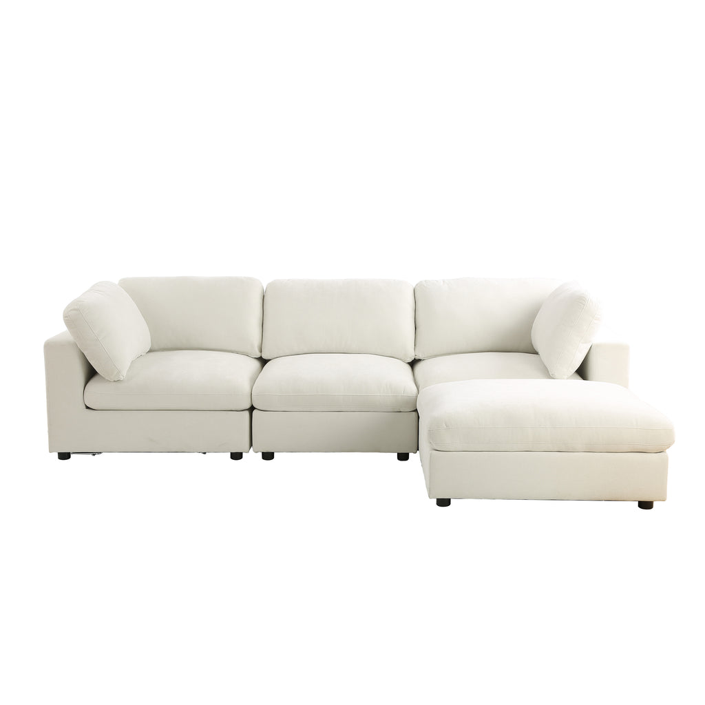 MIZAR Modular Sectional Sofa – Fabric 4-Seater Living Room Furniture