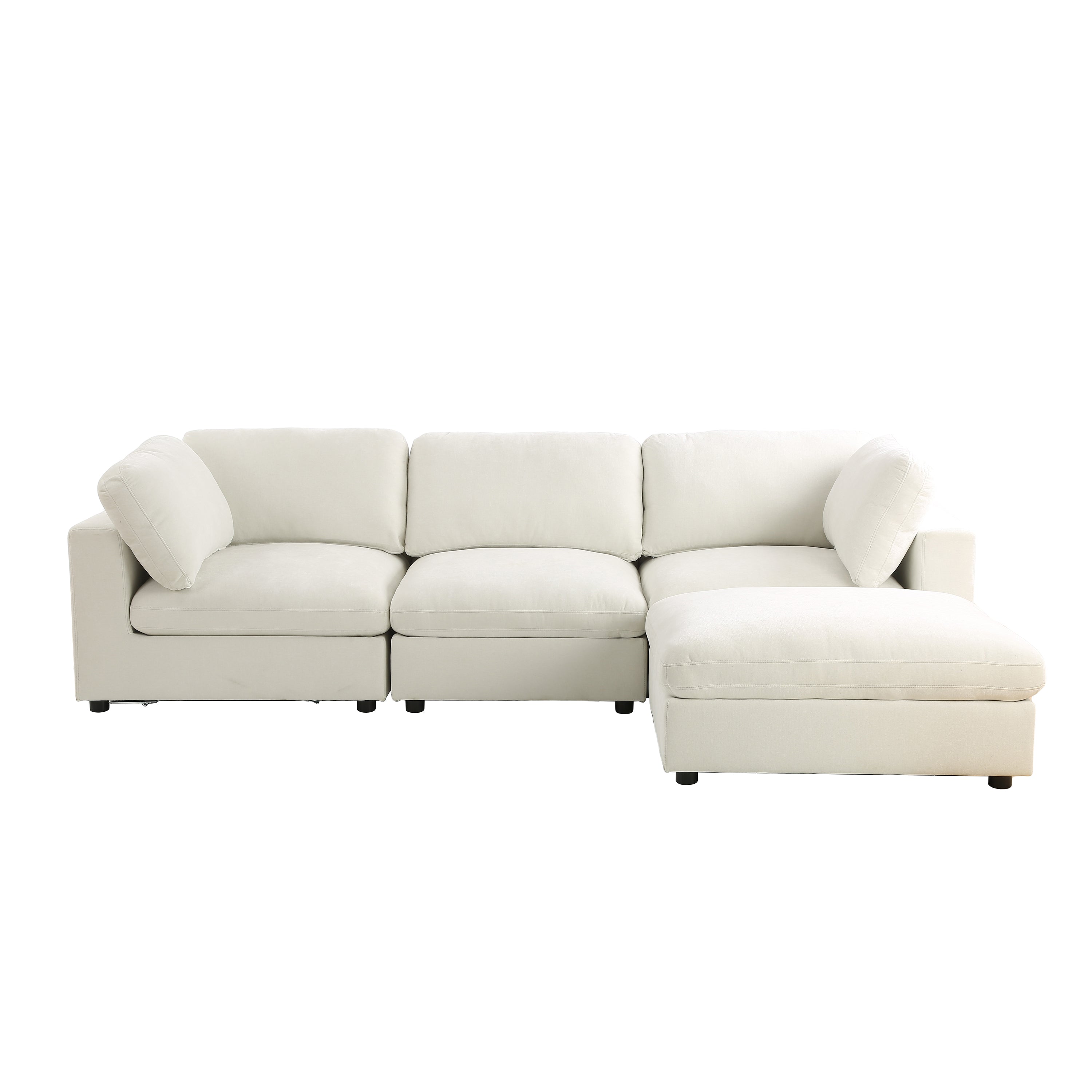 MIZAR Modular Sectional Sofa – Fabric 4-Seater Living Room Furniture