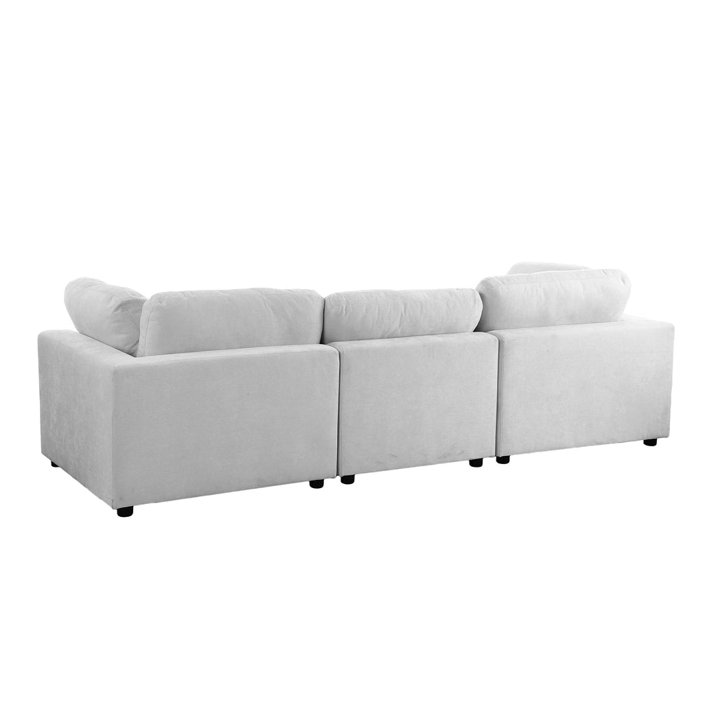 Modular Corner Sofa Mizar 4 Seater Fabric Grey – Gray