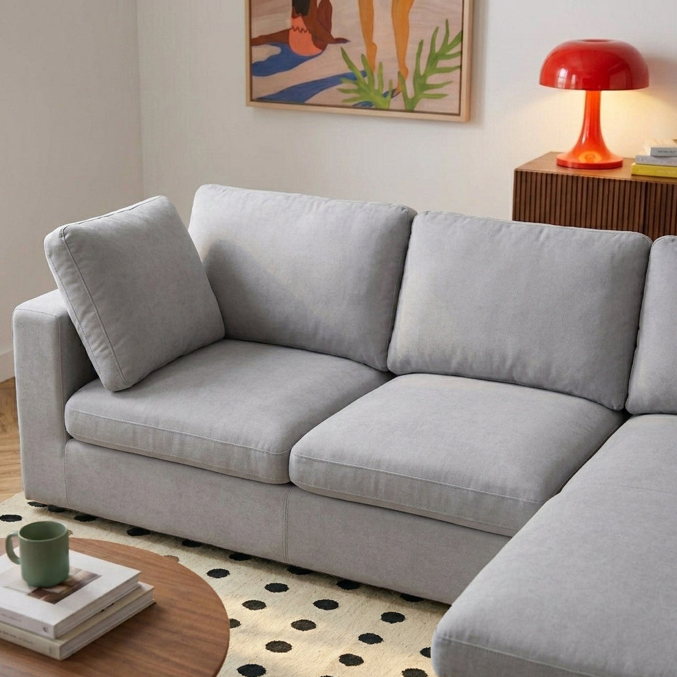 MIZAR Modular Sectional Sofa – Fabric 4-Seater Living Room Furniture