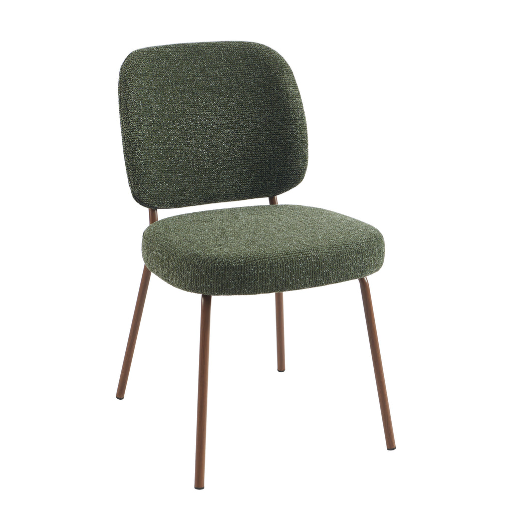 Set Of 2 Chairs Moe Fabric Wood-effect Legs - Green