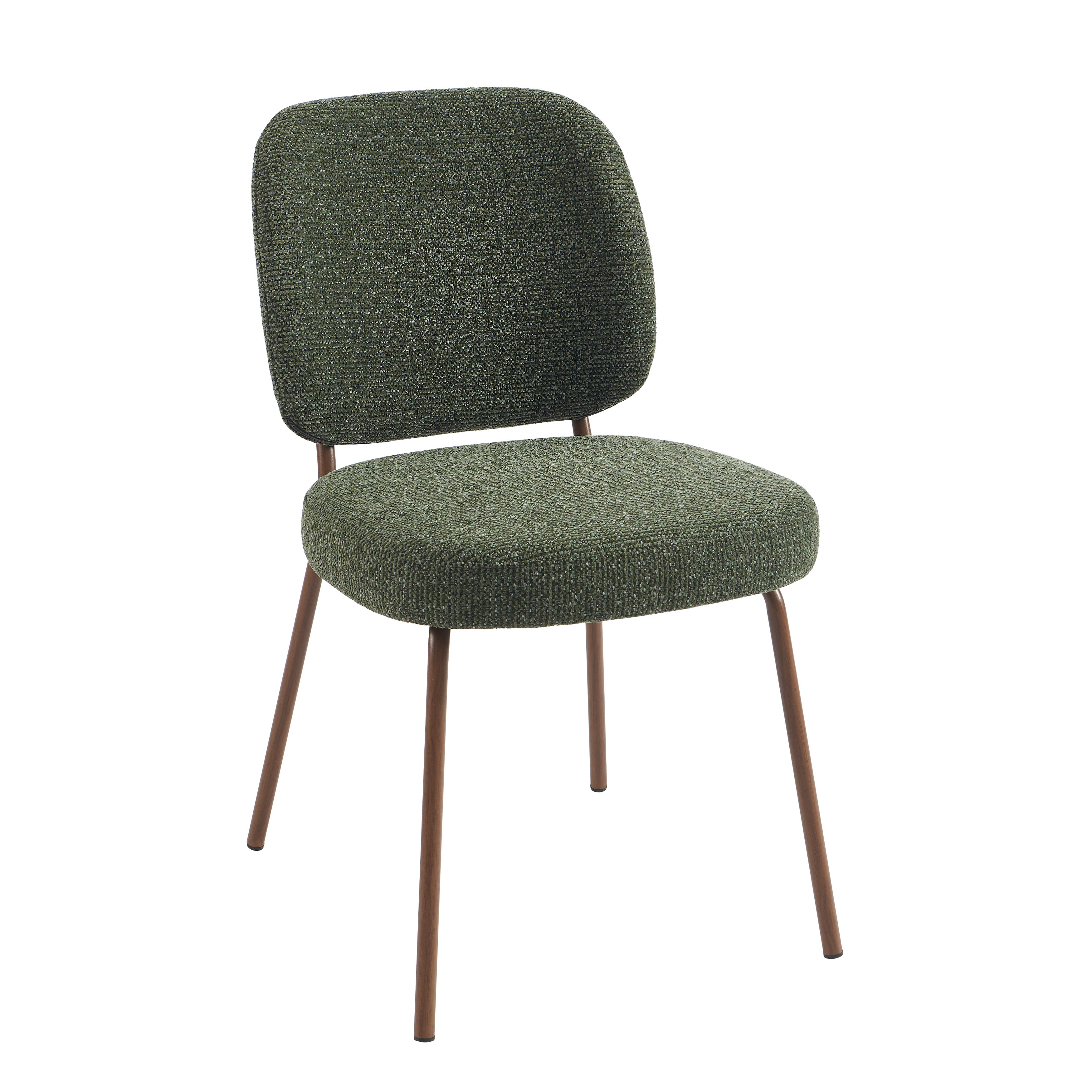 Set Of 2 Chairs Moe Fabric Wood-effect Legs - Green