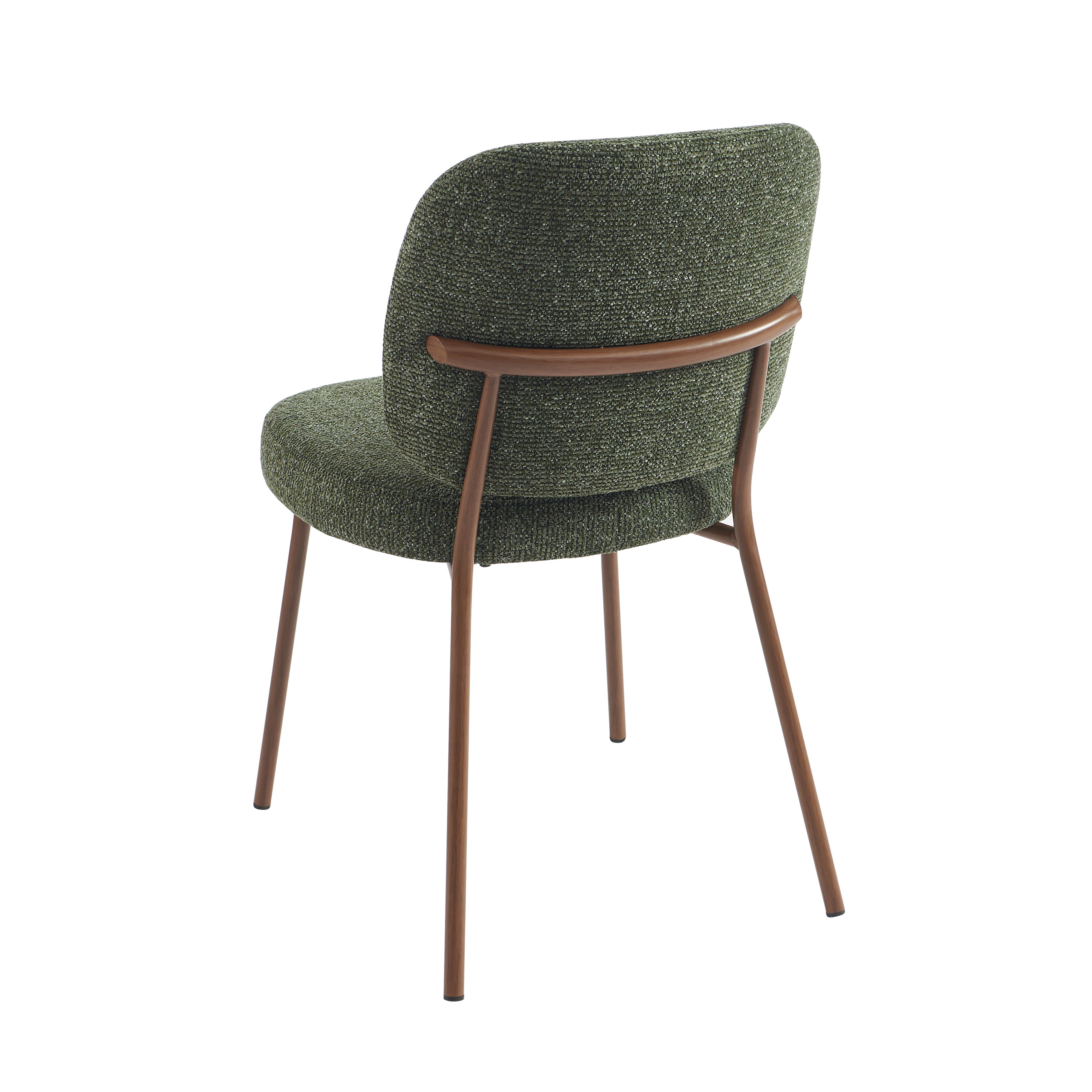 Set Of 2 Chairs Moe Fabric Wood-effect Legs - Green