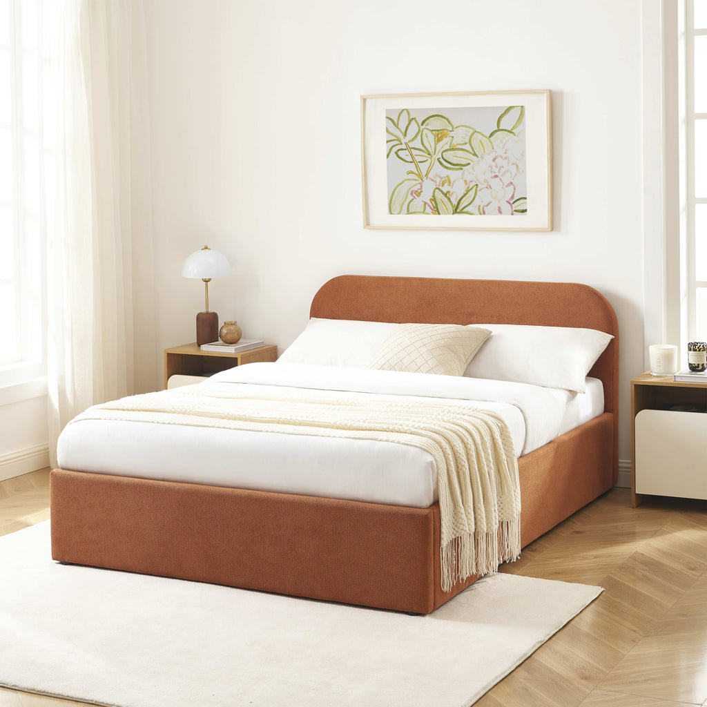 MOKA Upholstered Storage Bed with Slatted Base